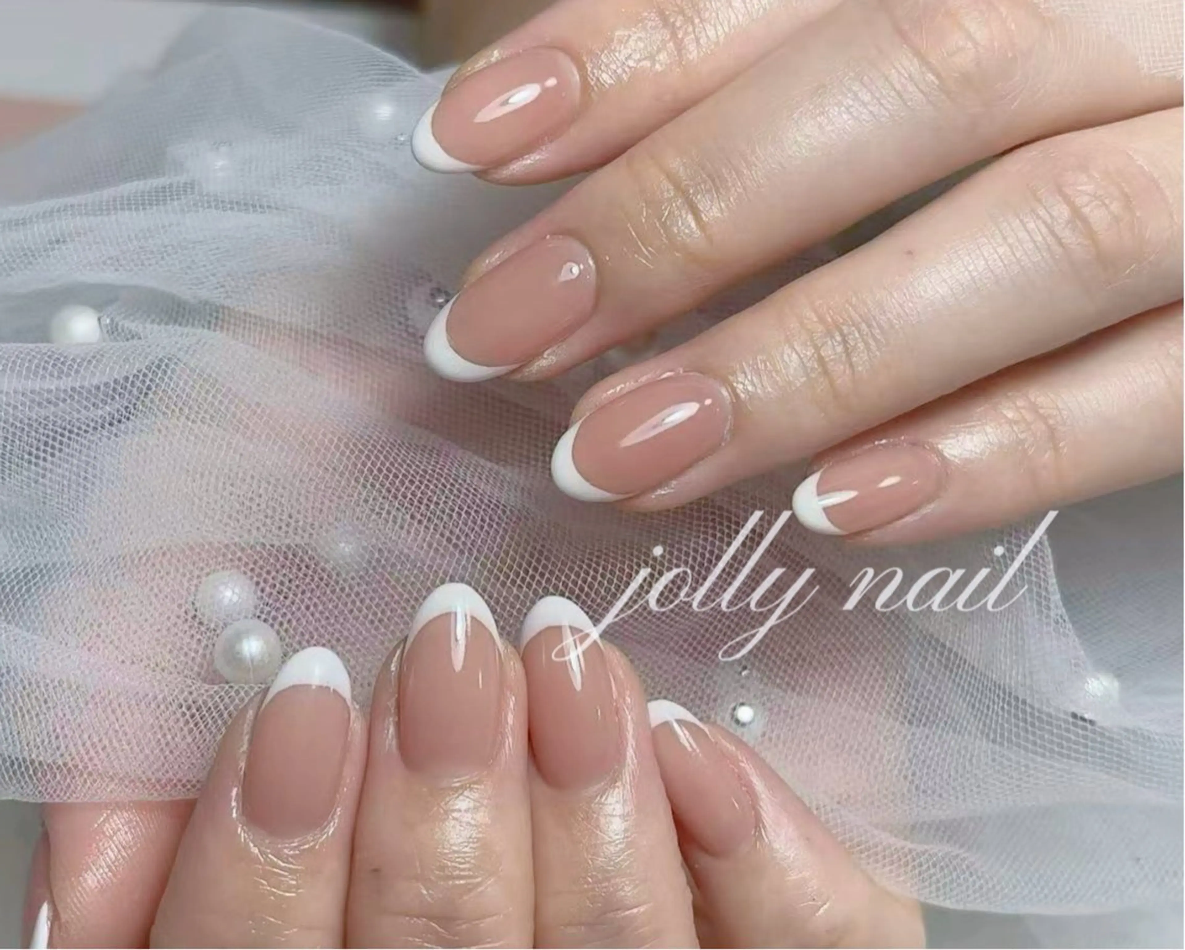 ネイル Jolly チップ長さだしのネイルデザイン