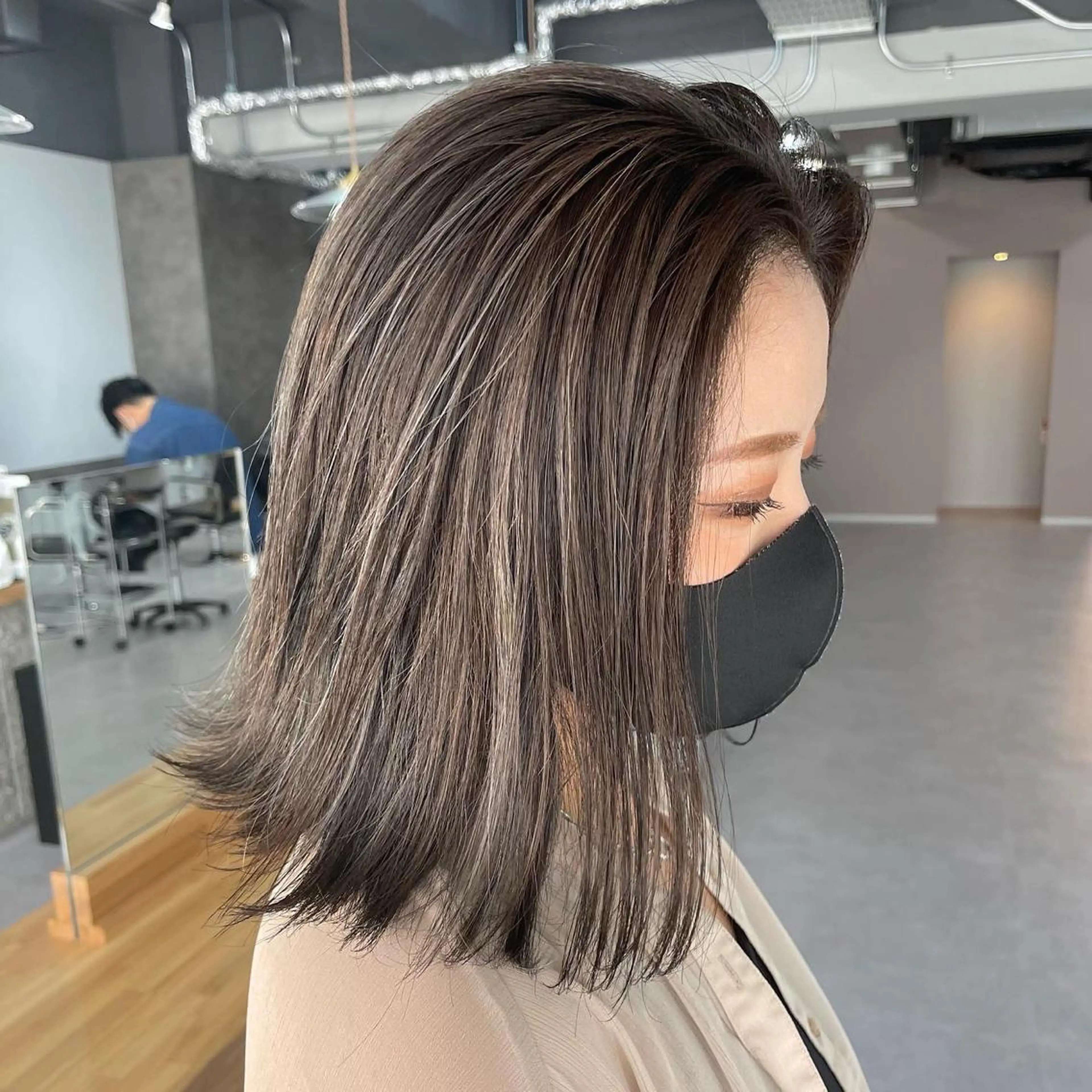 セミロング カラー Reb_keiji 👑小倉圭司のヘアスタイル