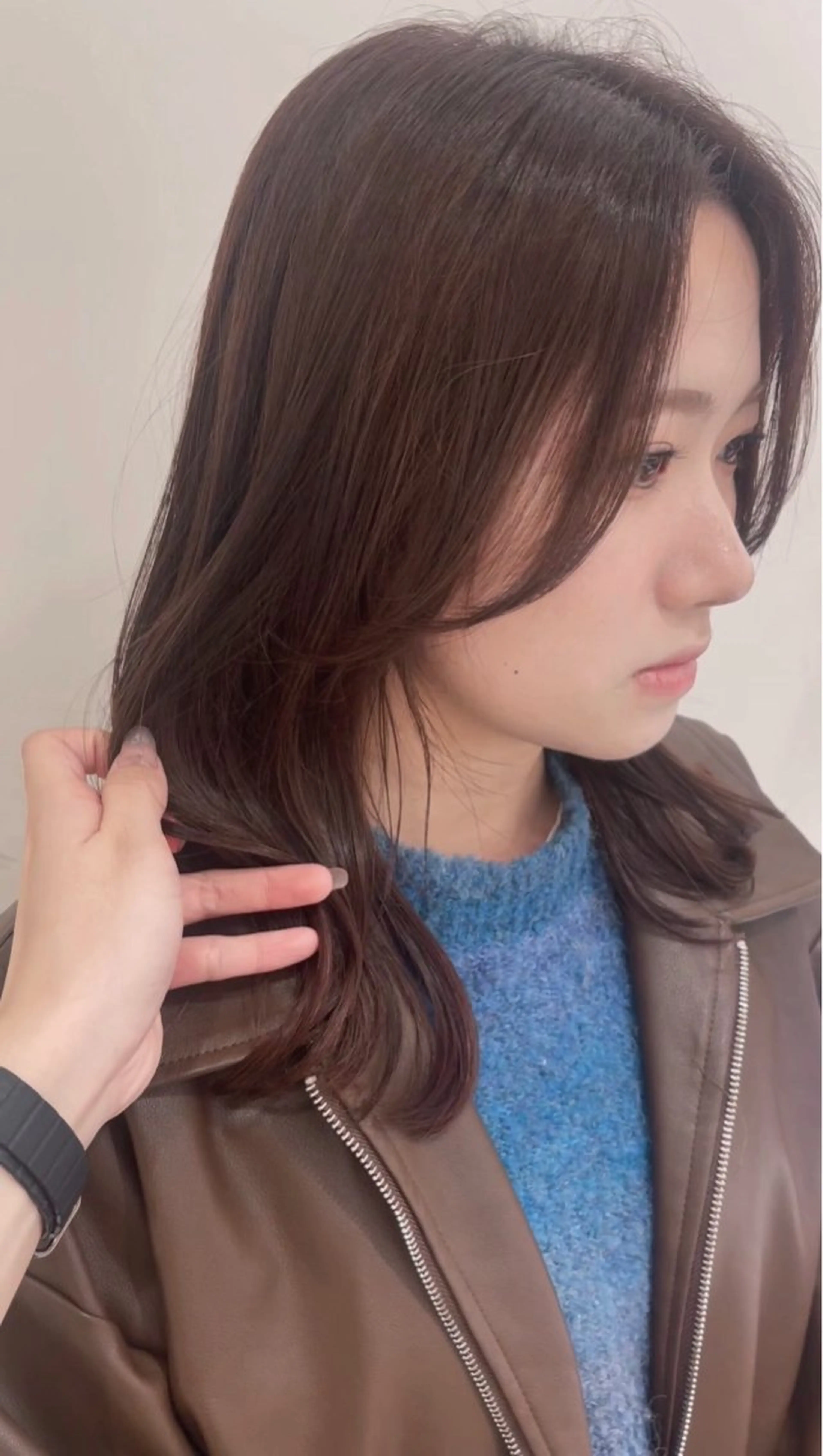 ロング カラー ブラウンカラー レッドカラー レッドブラウン 💖大人韓国ヘア💖 韓国艶カラー【銀座】のヘアスタイル