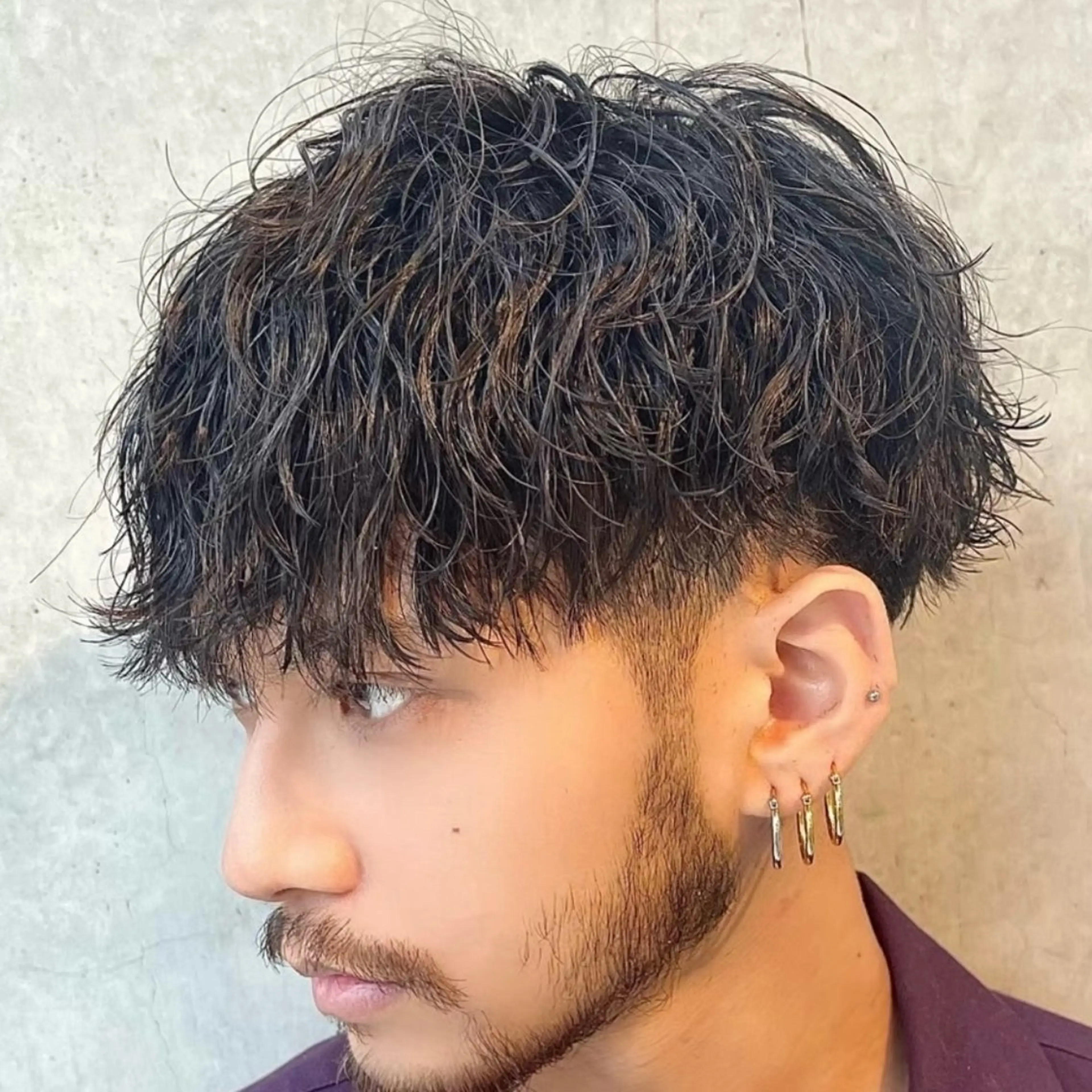 ミディアム パーマ ヘアアレンジ メンズ カット パーマ fifth Tokyo所属・fifth 石川 凪のヘアスタイル