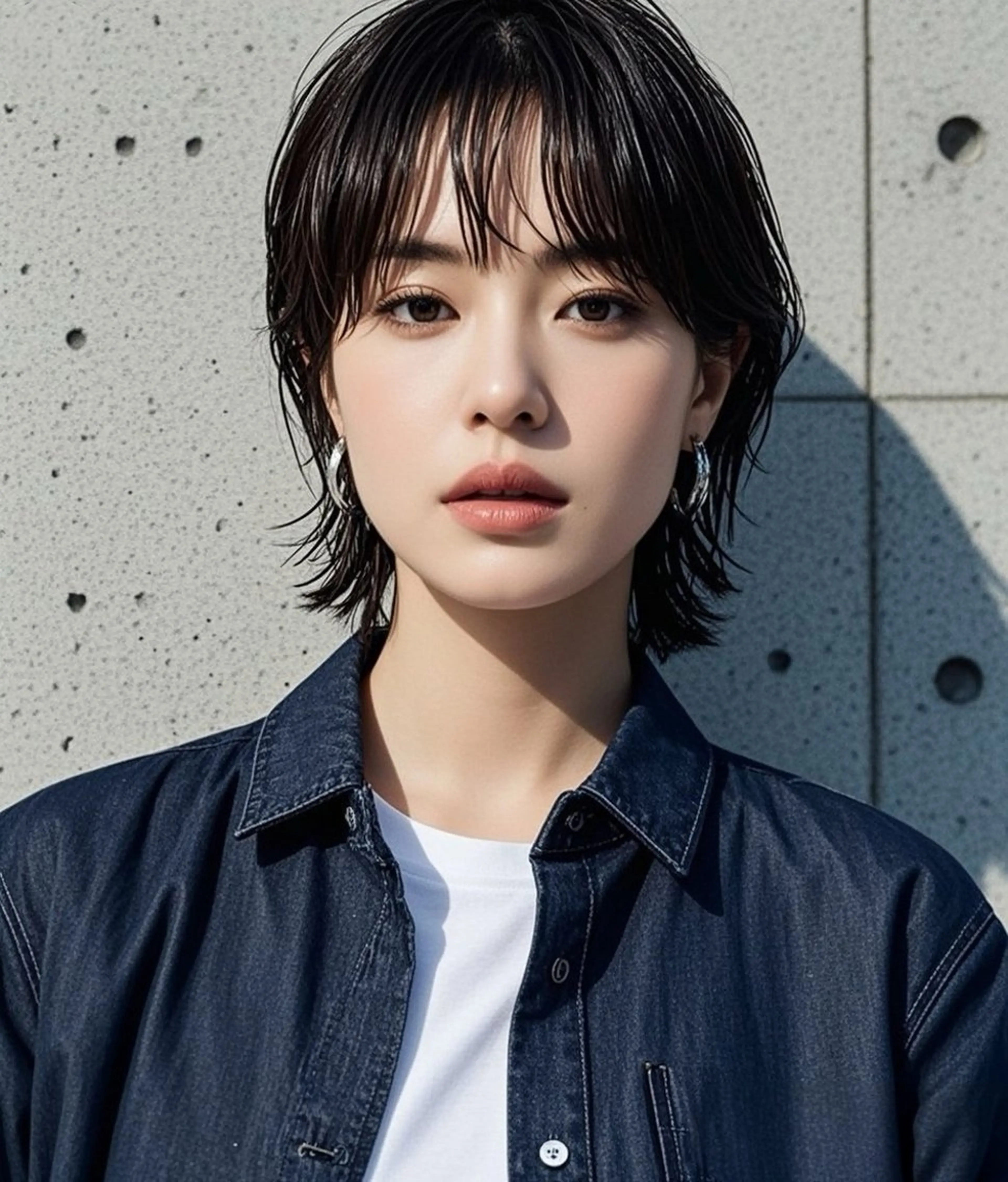 ショート ショートボブ アッシュ ボブ くびれヘア ハッシュカット カット ウルフカット 811 大阪梅田 ウルフのヘアスタイル