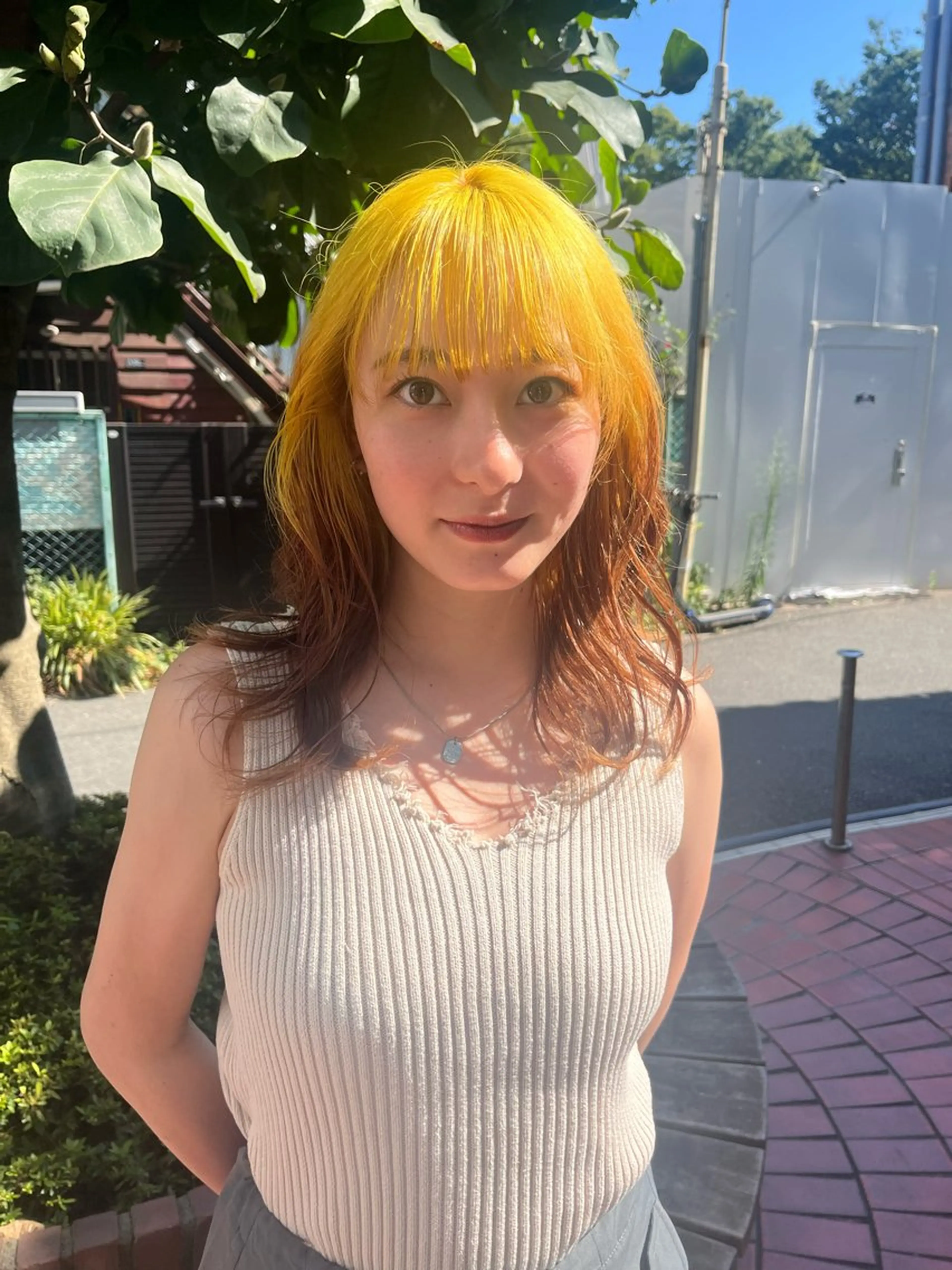 セミロング ヘアカラー @kyoniyy KYONIのヘアスタイル