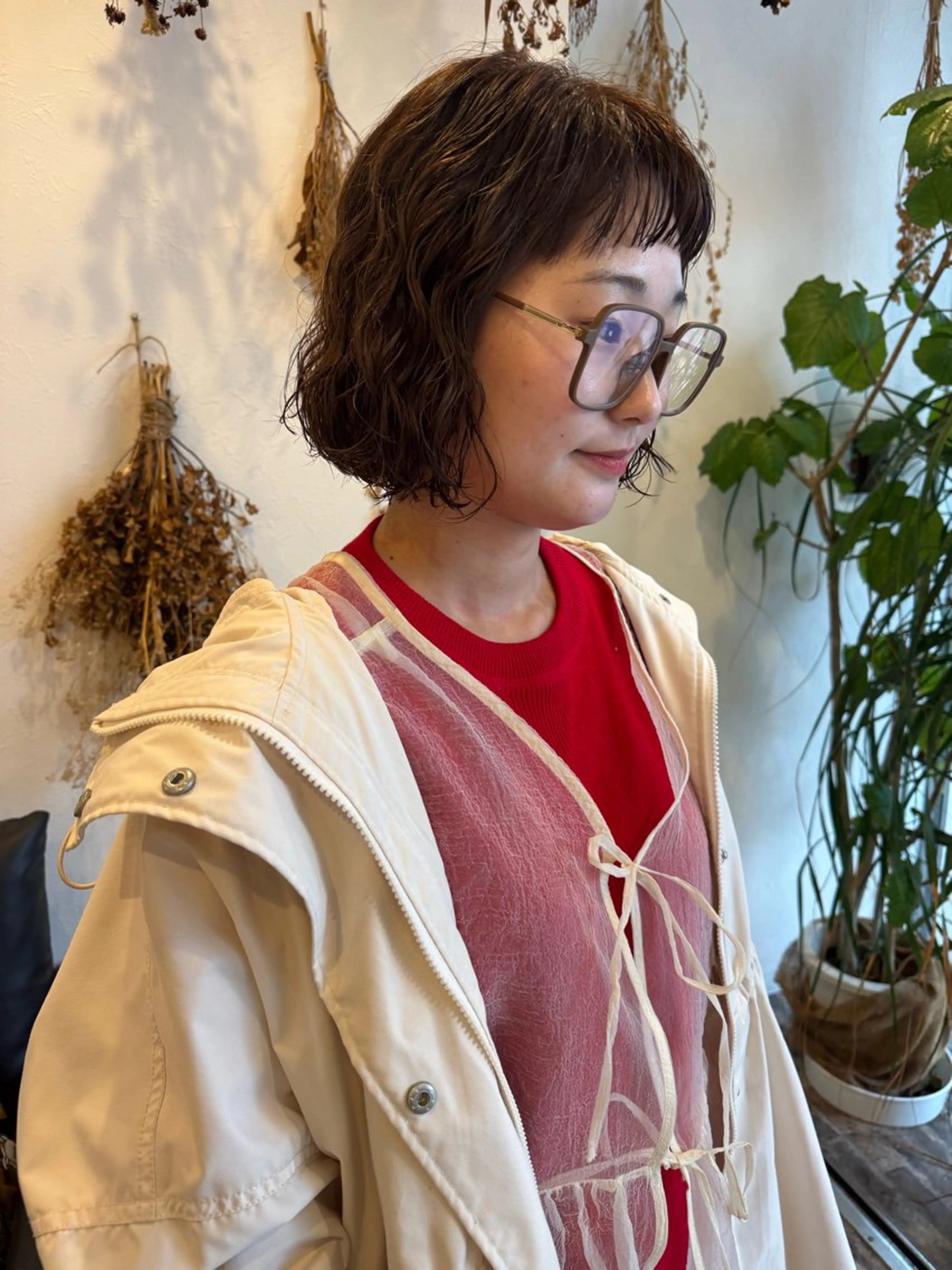 ショート カラー パーマ ボブ オン眉 カット ヘアカラー パーマ m ā l o.🌷 サカモトマイコのヘアスタイル