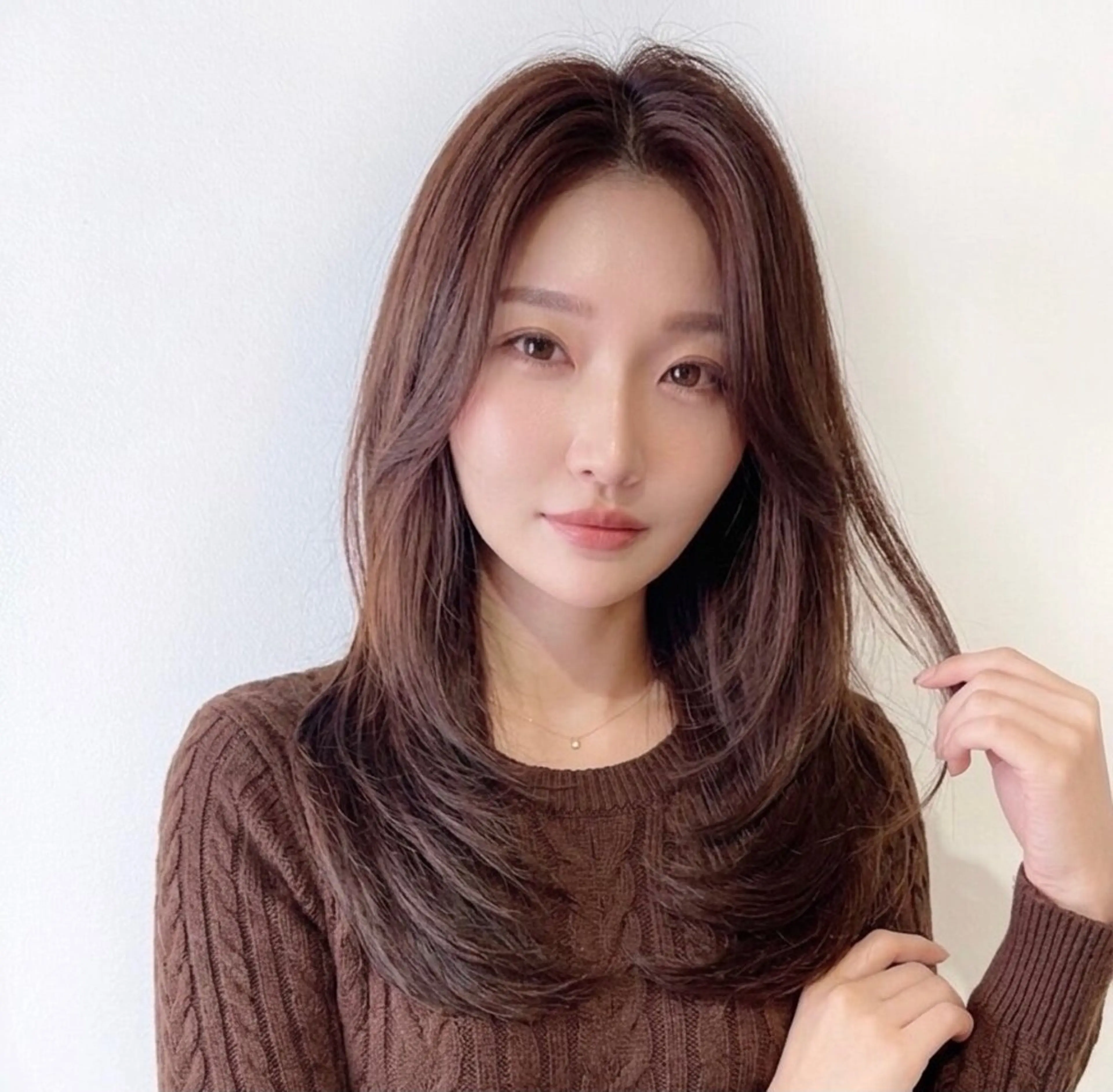 ロング カラー レイヤーカット カット ヘアカラー マール公式 ジュニアスタイリストのヘアスタイル