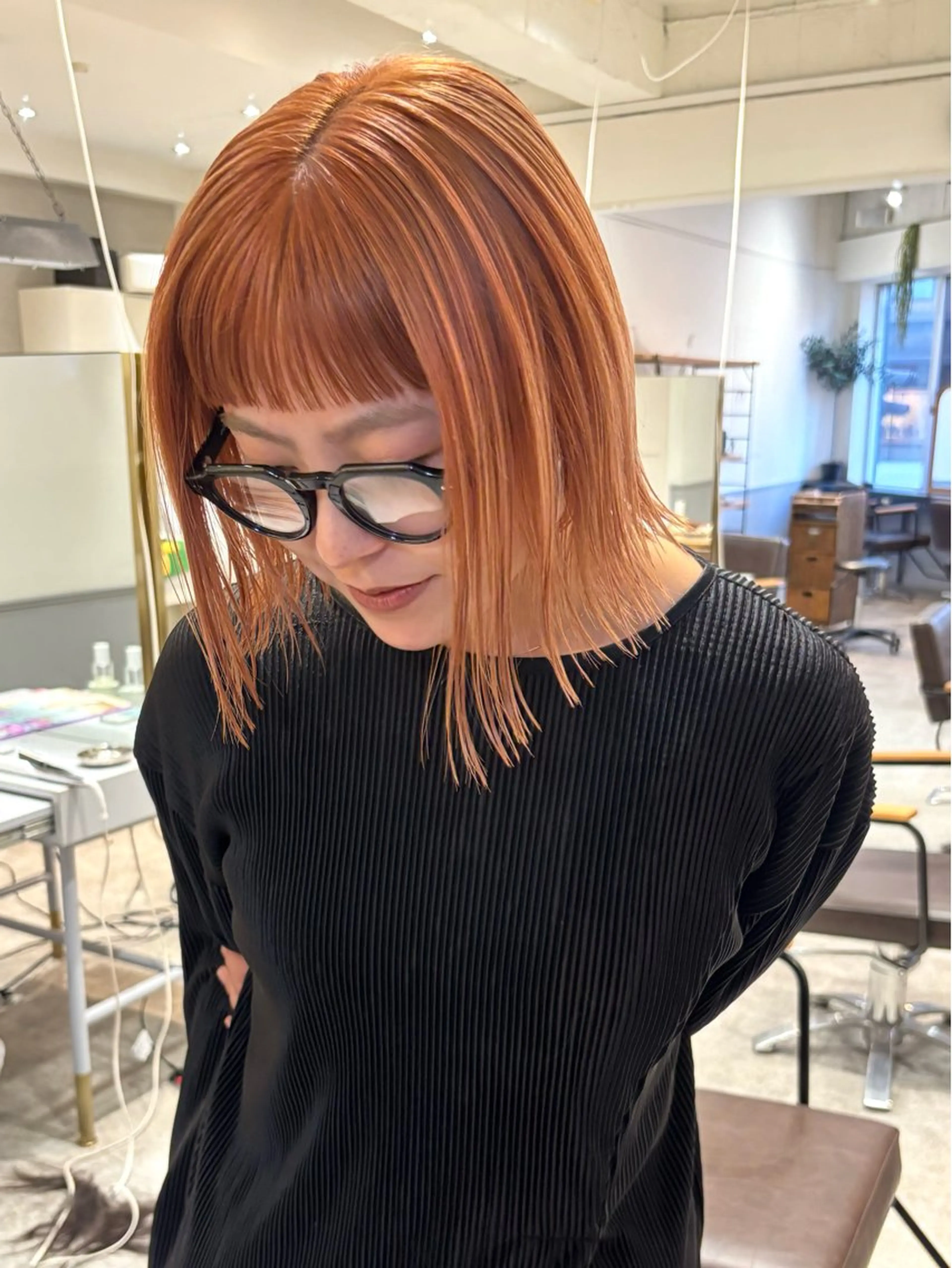 【似合わせ‎𖤐 ̖́-‬】レディースカット💇🏻‍♀️ ＋ 透明感ケアカラー ＋ 2工程トリートメントの写真