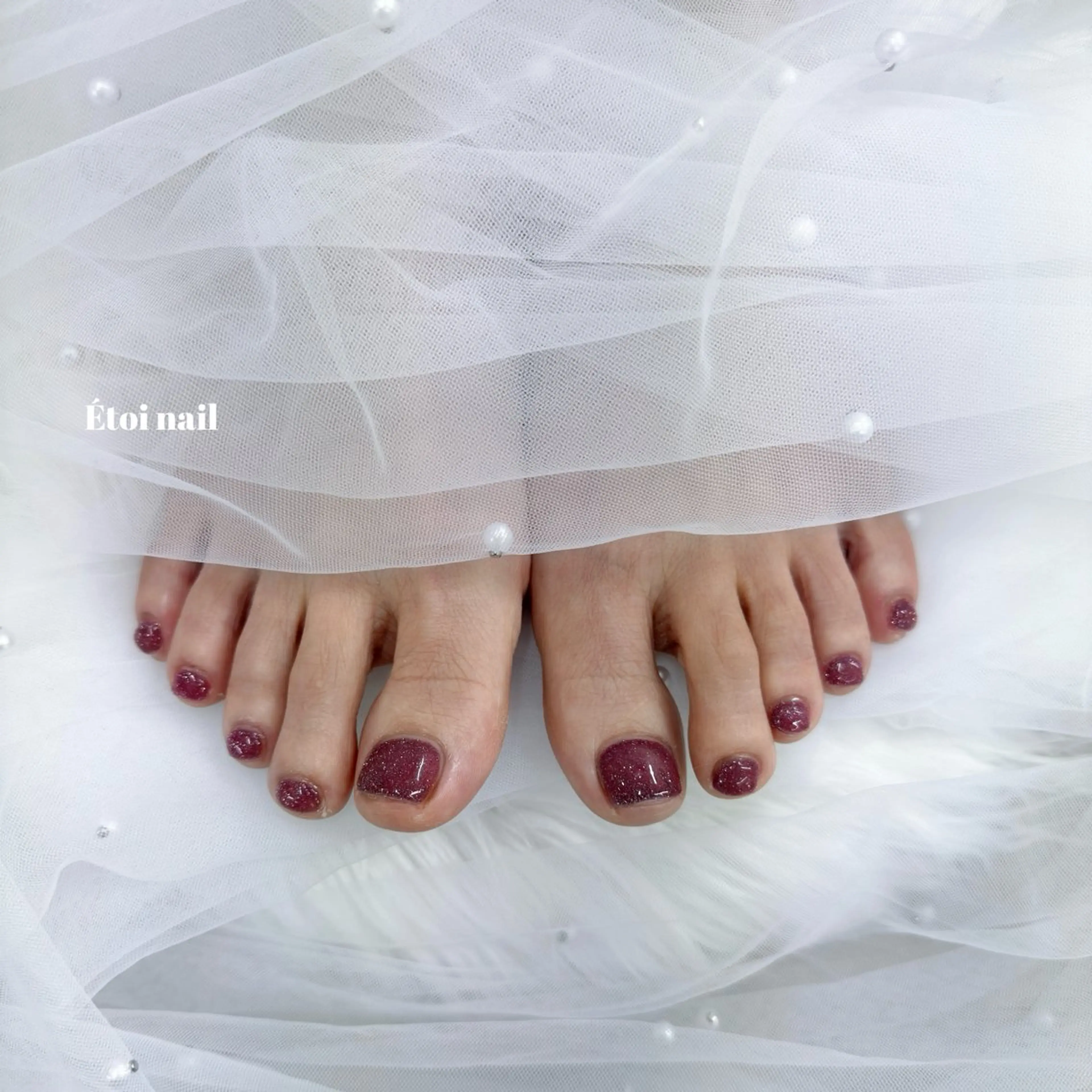 ネイル フラッシュネイル フットネイル ワンカラーネイル フットネイル Étoi Nail はるのネイルデザイン