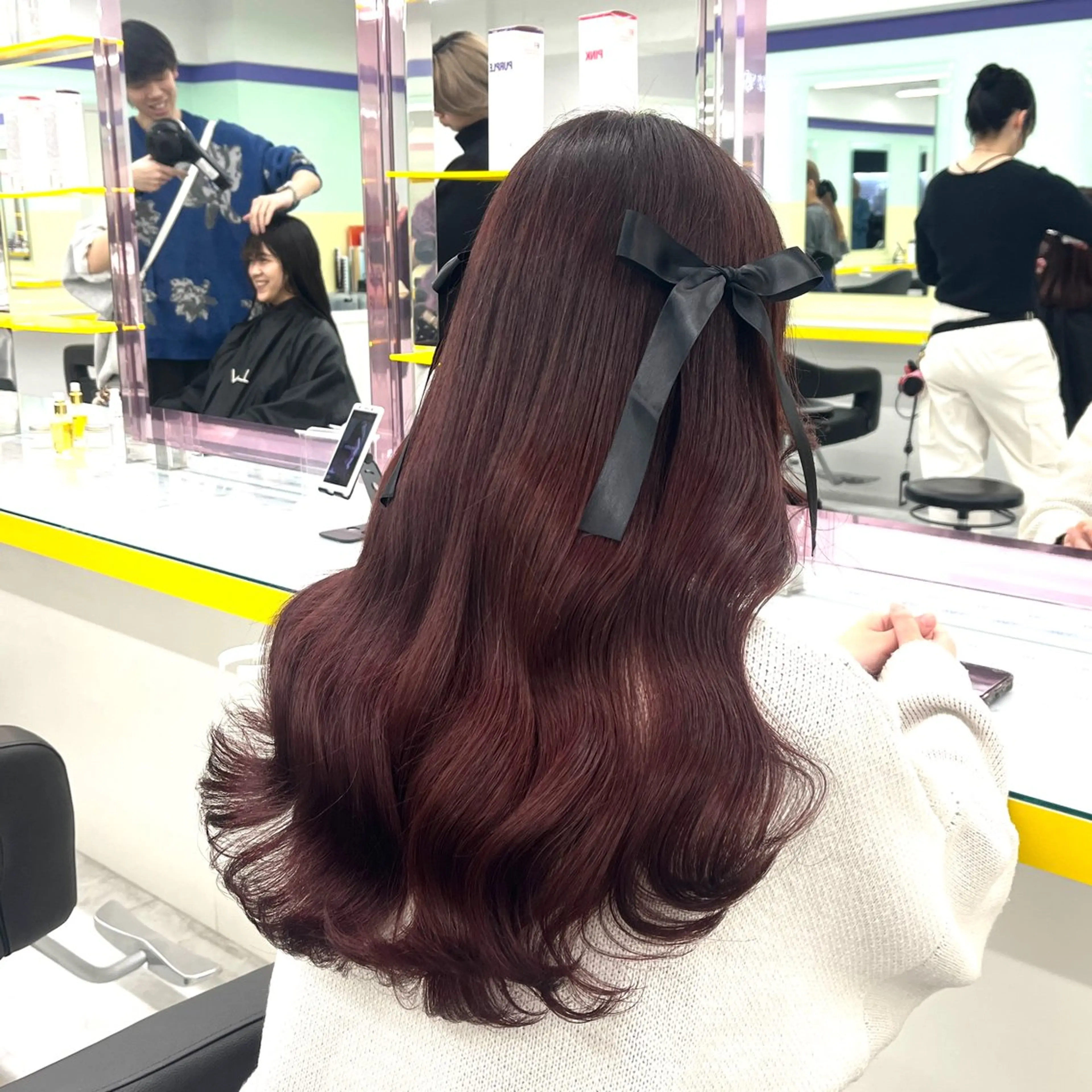 ロング カラー ヘアアレンジ ヘアカラー トリートメント ヘアセット 🎀Girly艶髪カ ラー🎀Harukaのヘアスタイル