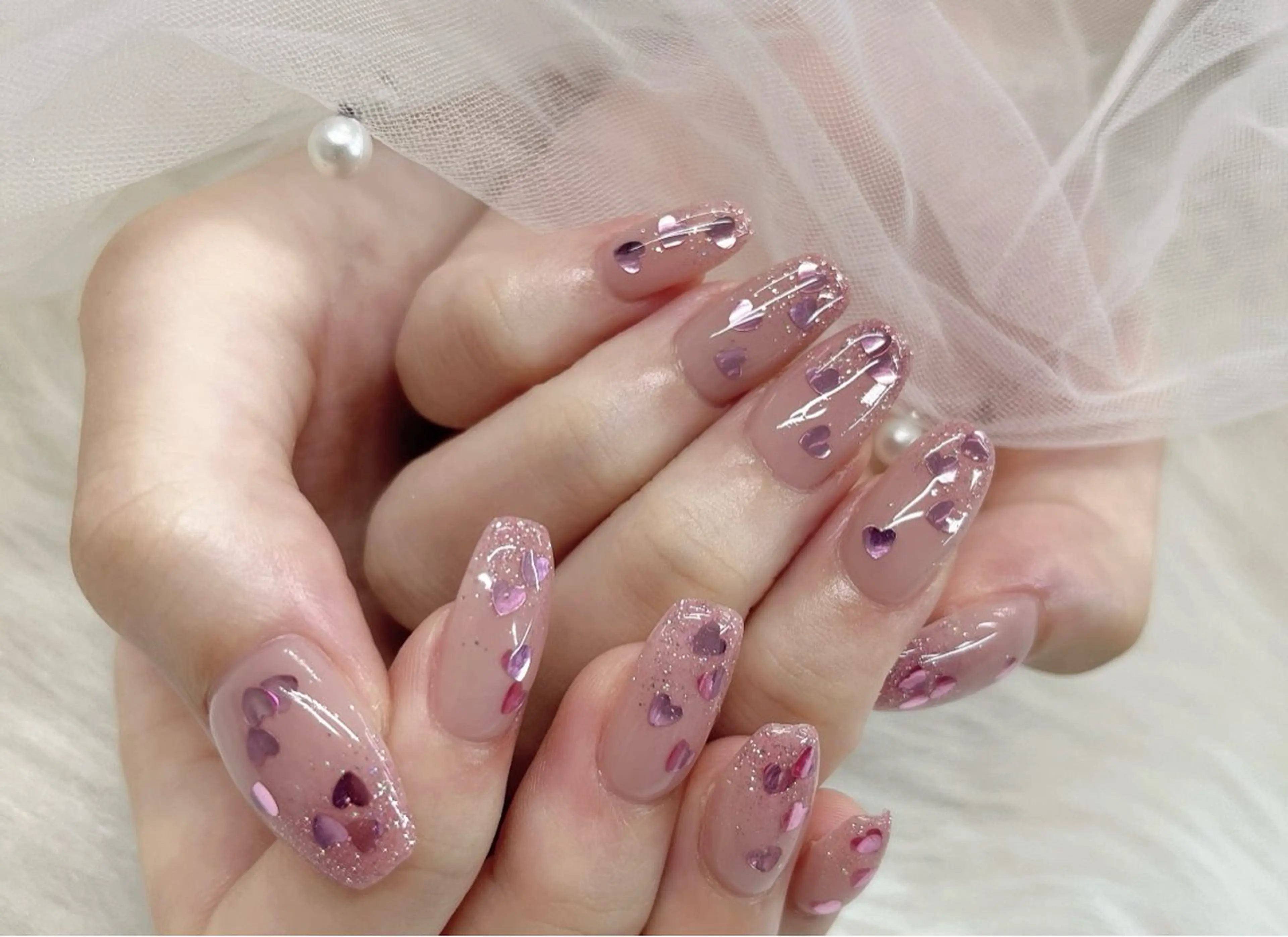 ネイル アートネイル チークネイル 長さ出し フラワーネイル フットネイル YK 美学院のネイルデザイン