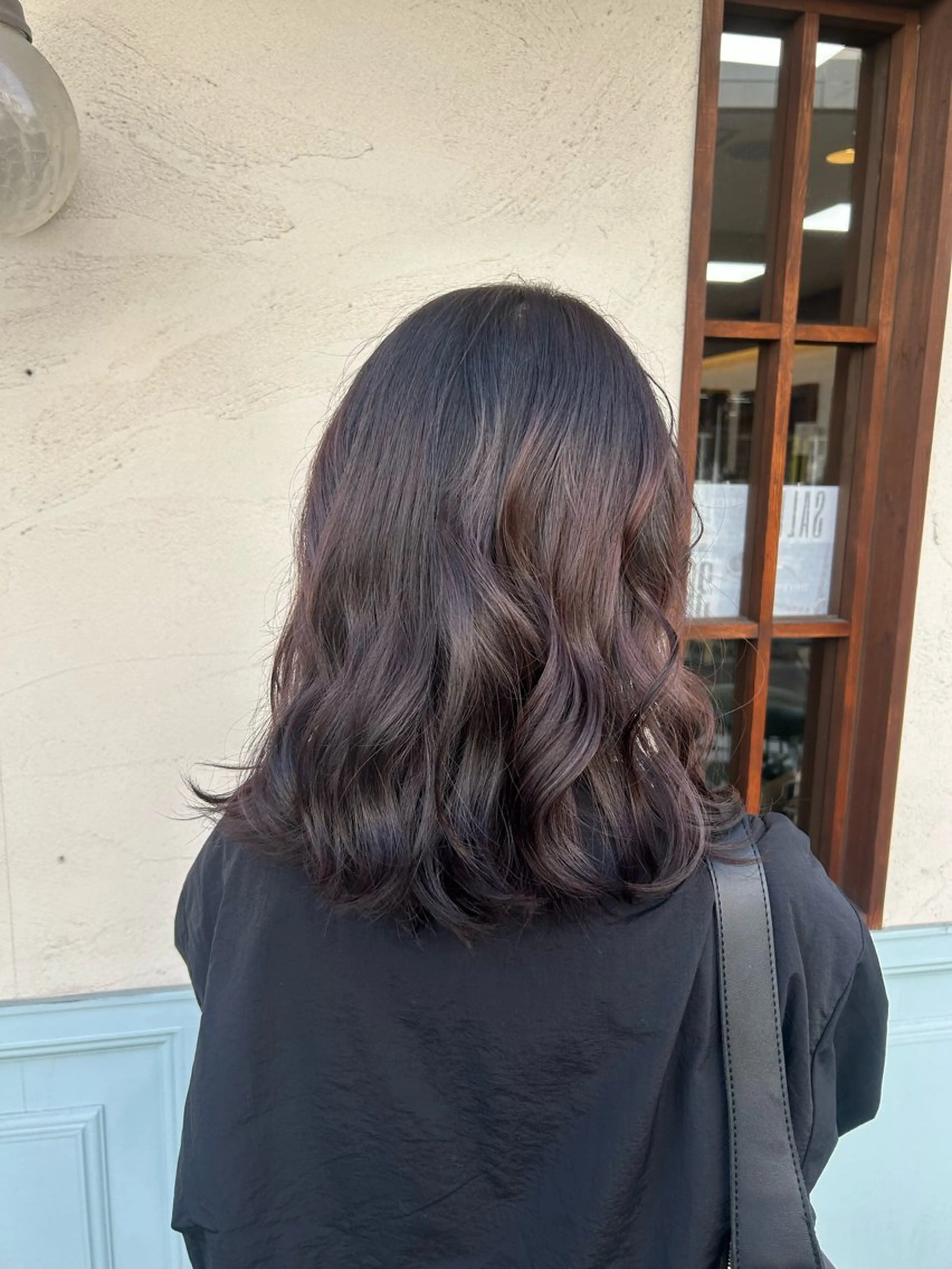 ミディアム カラー ブラウンカラー chacha blanc元山のヘアスタイル