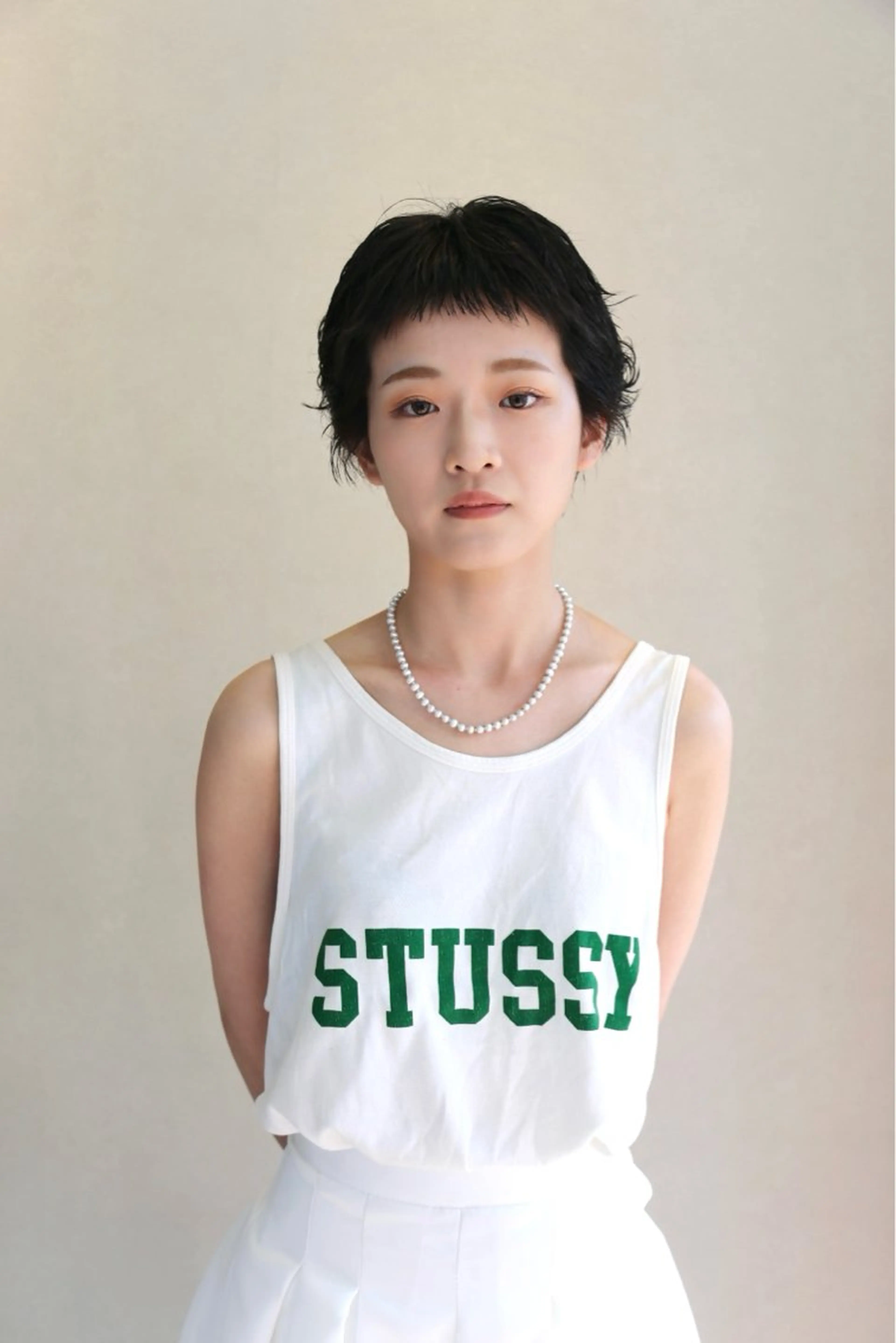 ショート パーマ ベリーショート オン眉 ショートヘア カット デザインパーマ 藤田和樹のヘアスタイル