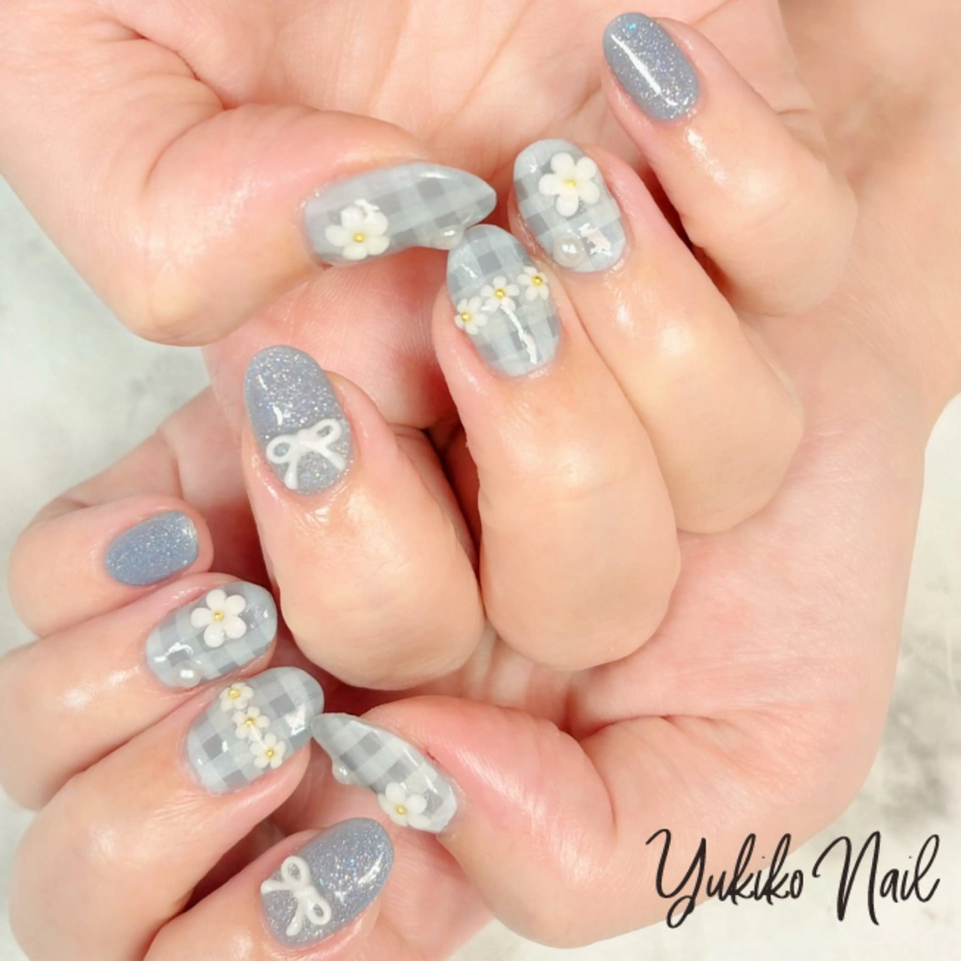 ネイル フラワーネイル 春ネイル ハンドネイル ユキコ ネイルのネイルデザイン