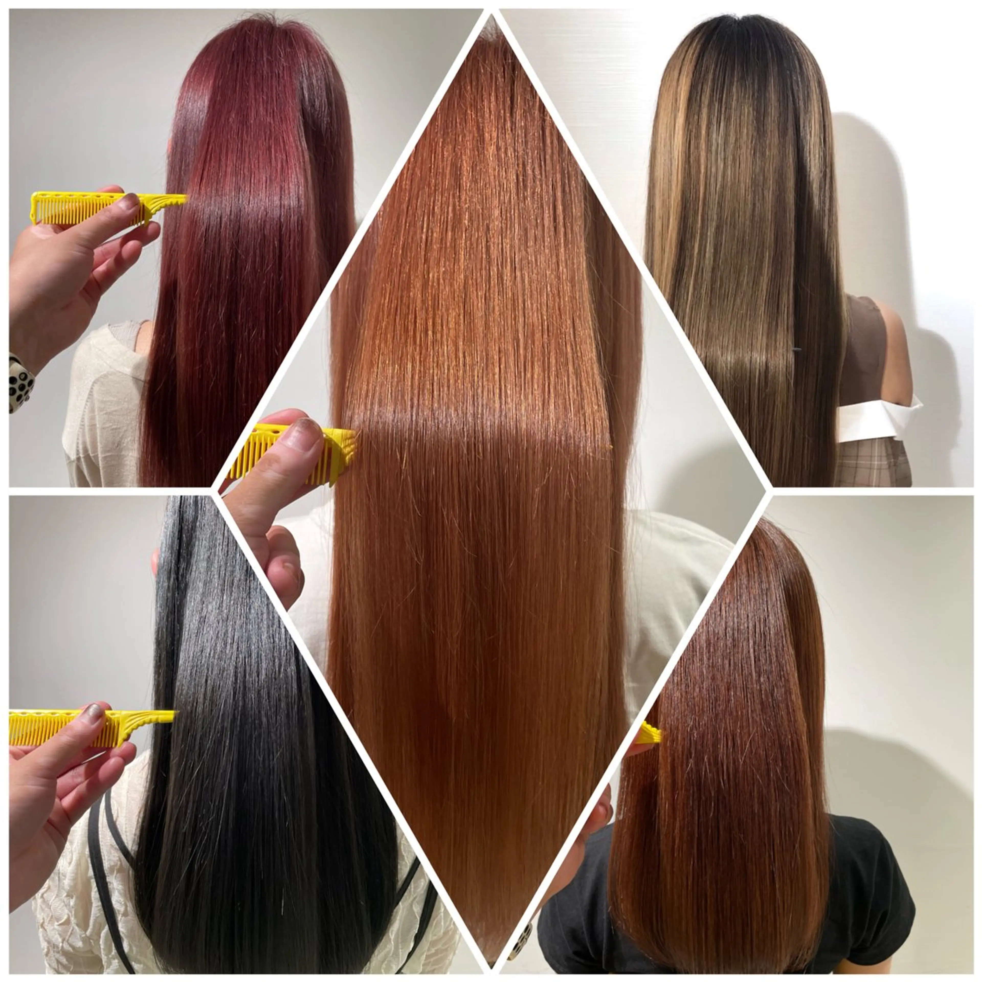 ロング ボブ ハイライト 髪質改善 似合わせカット 縮毛矯正 rosee【ロゼ】所属・🌟髪質改善 平本雄大🌟のヘアスタイル