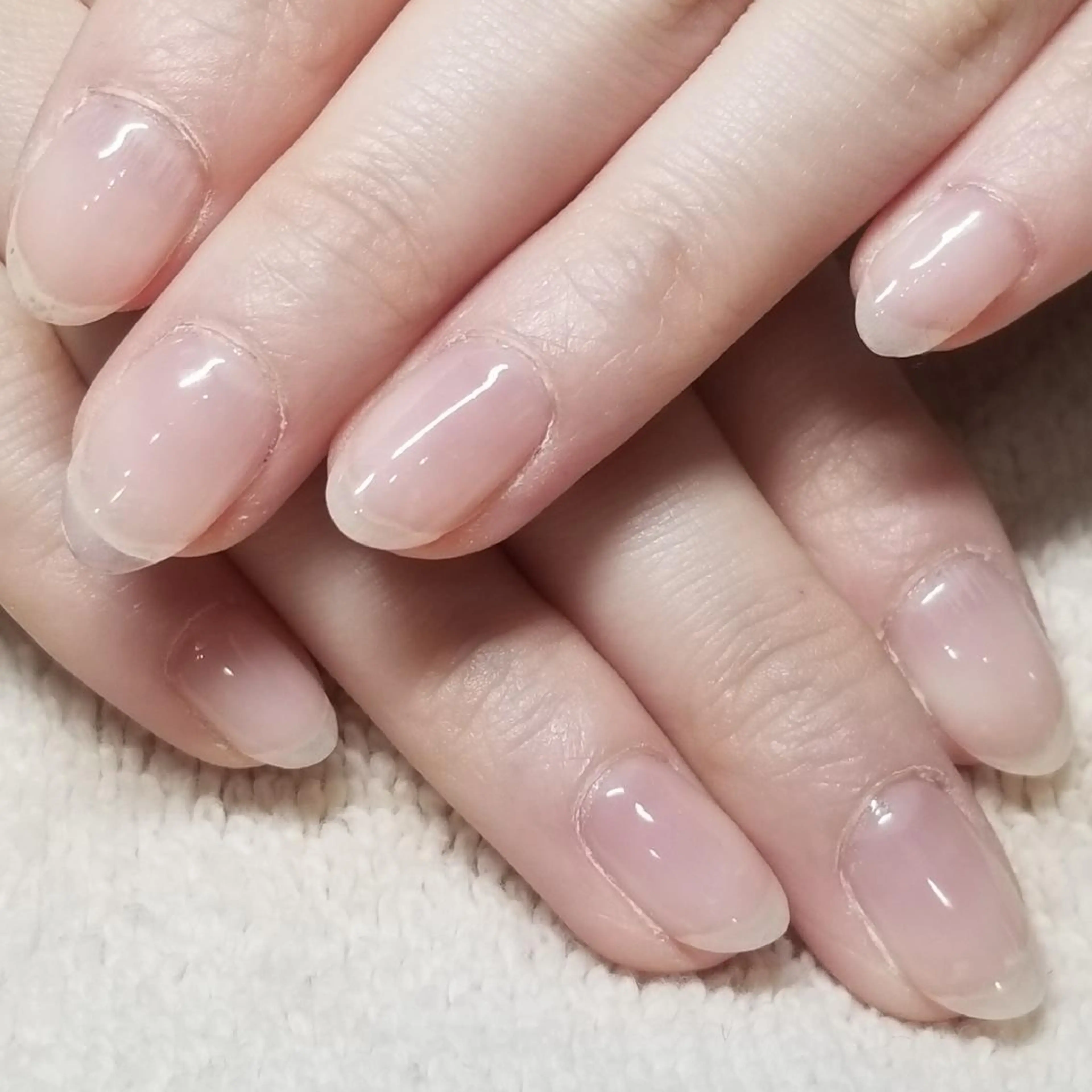 ネイル クリアネイル オフィスネイル ワンカラーネイル ピンク ピンクベージュ ハンドネイル よしだ ひろきのネイルデザイン