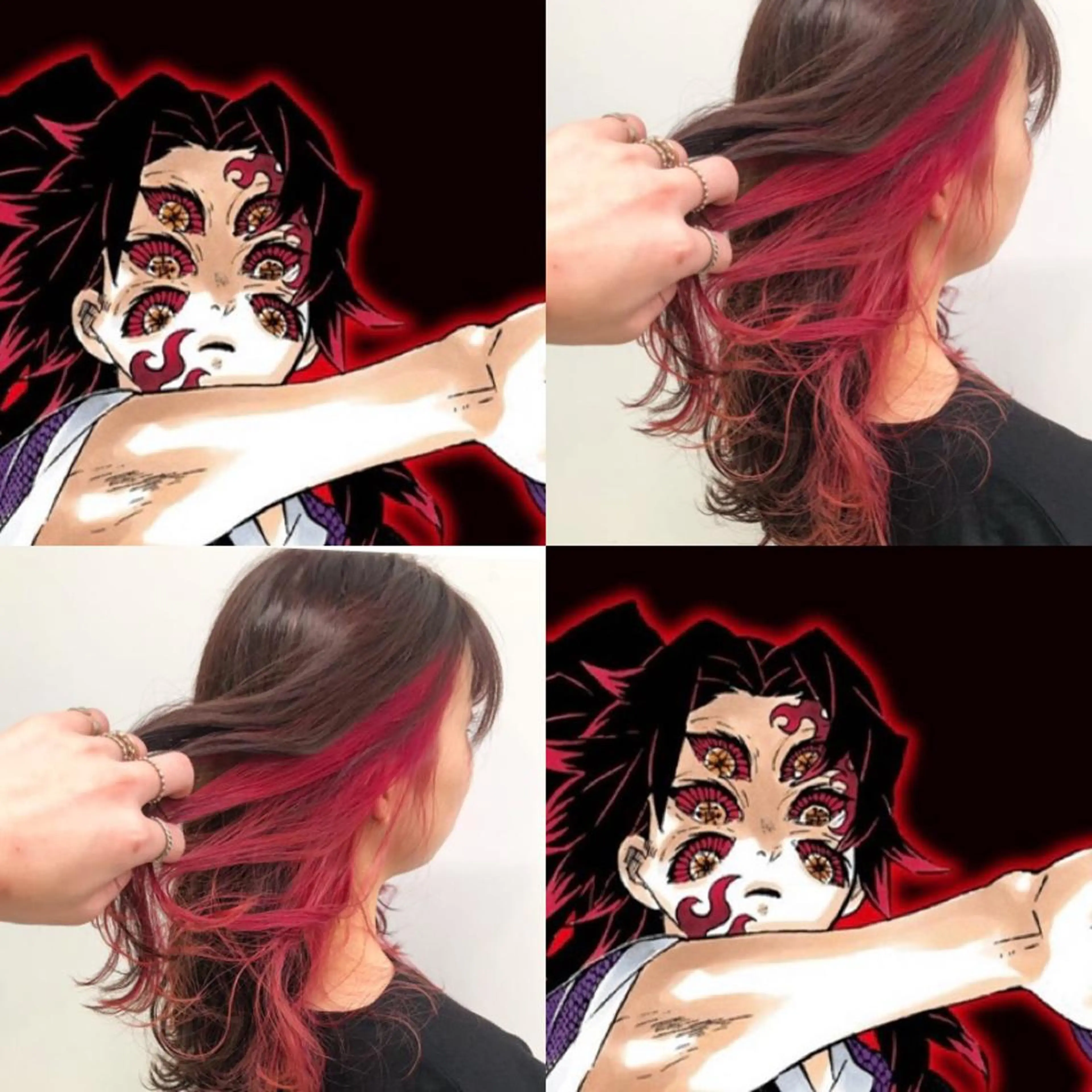 セミロング カラー インナーカラー くすみミルクティー／ ブラウン🪡TOWAのヘアスタイル