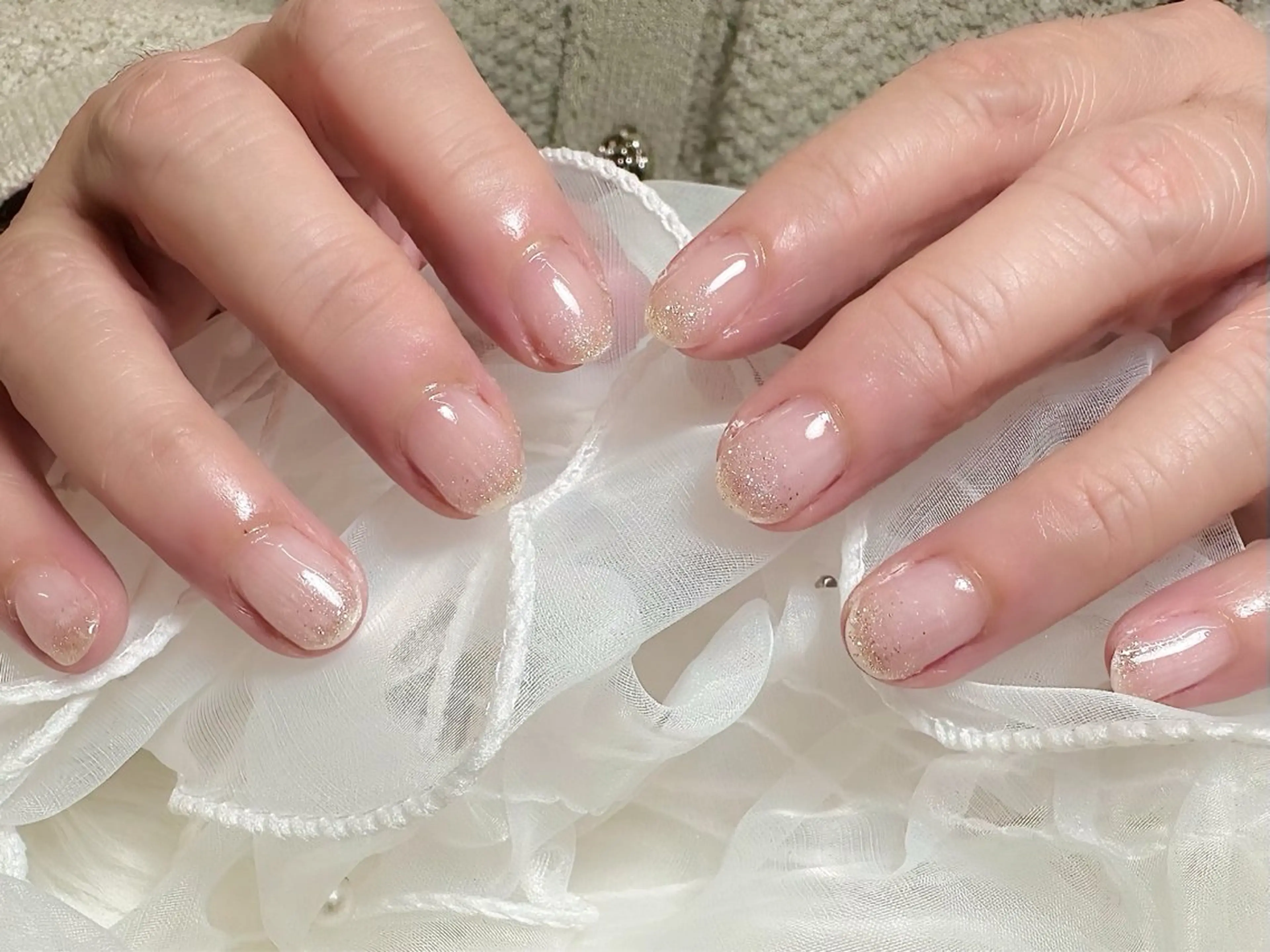 ネイル グラデーション ラメ(グリッター) ラメグラデーション 丸山 春花のネイルデザイン