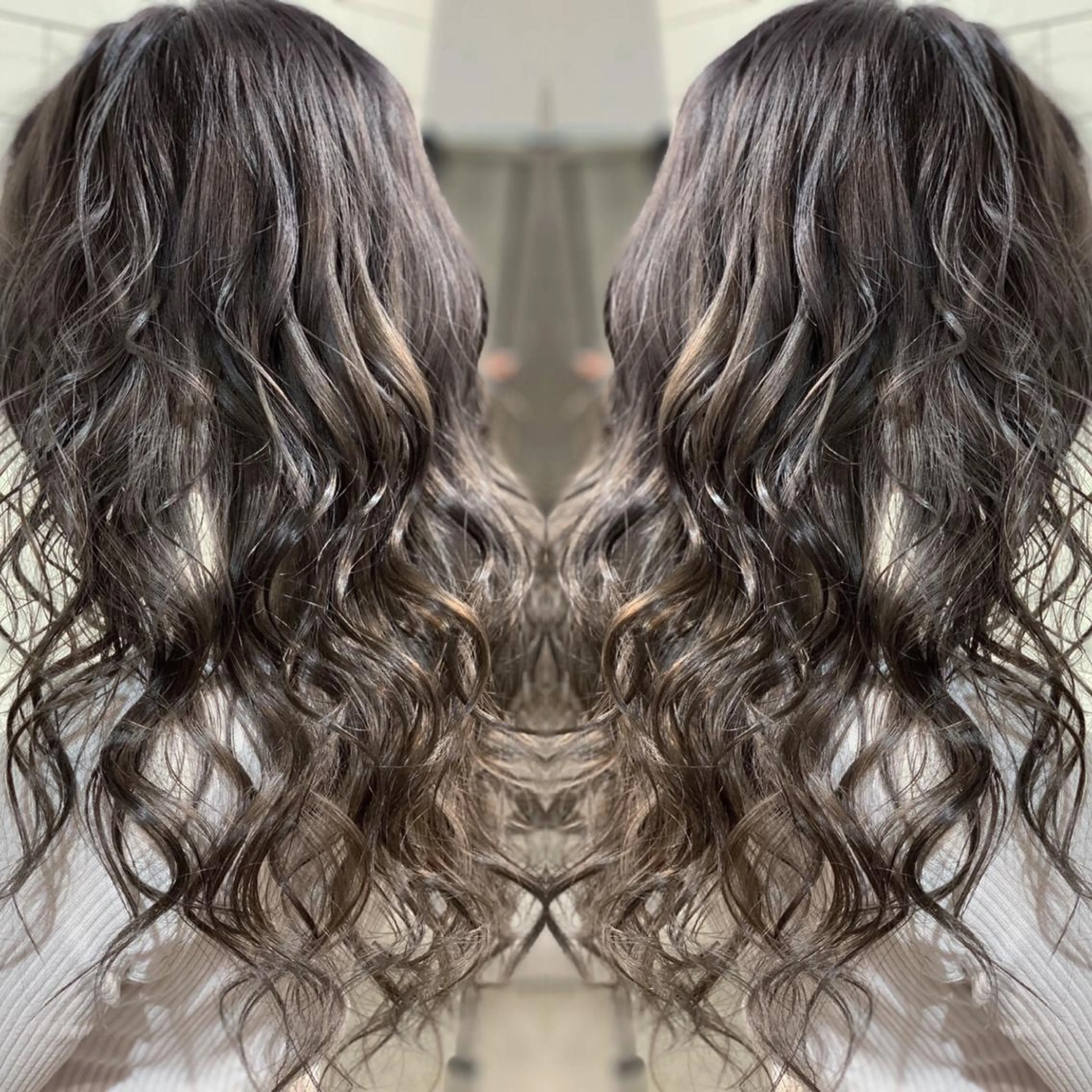 セミロング カラー ヘアアレンジ 髪質改善×ハイトーン 中田啄也のヘアスタイル