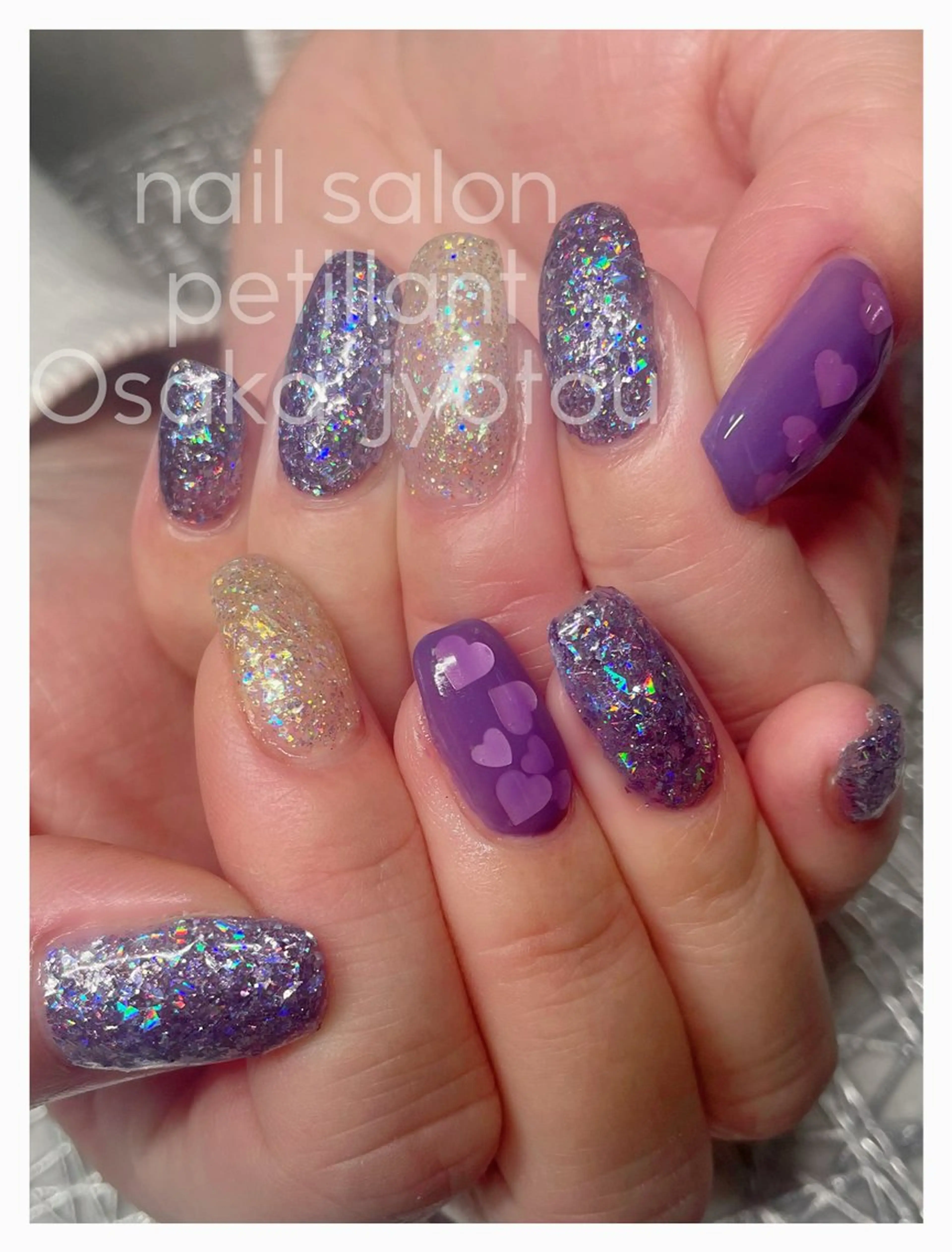 ネイル アートネイル ハート 持ち込み petillant所属・nail salon petillantのネイルデザイン