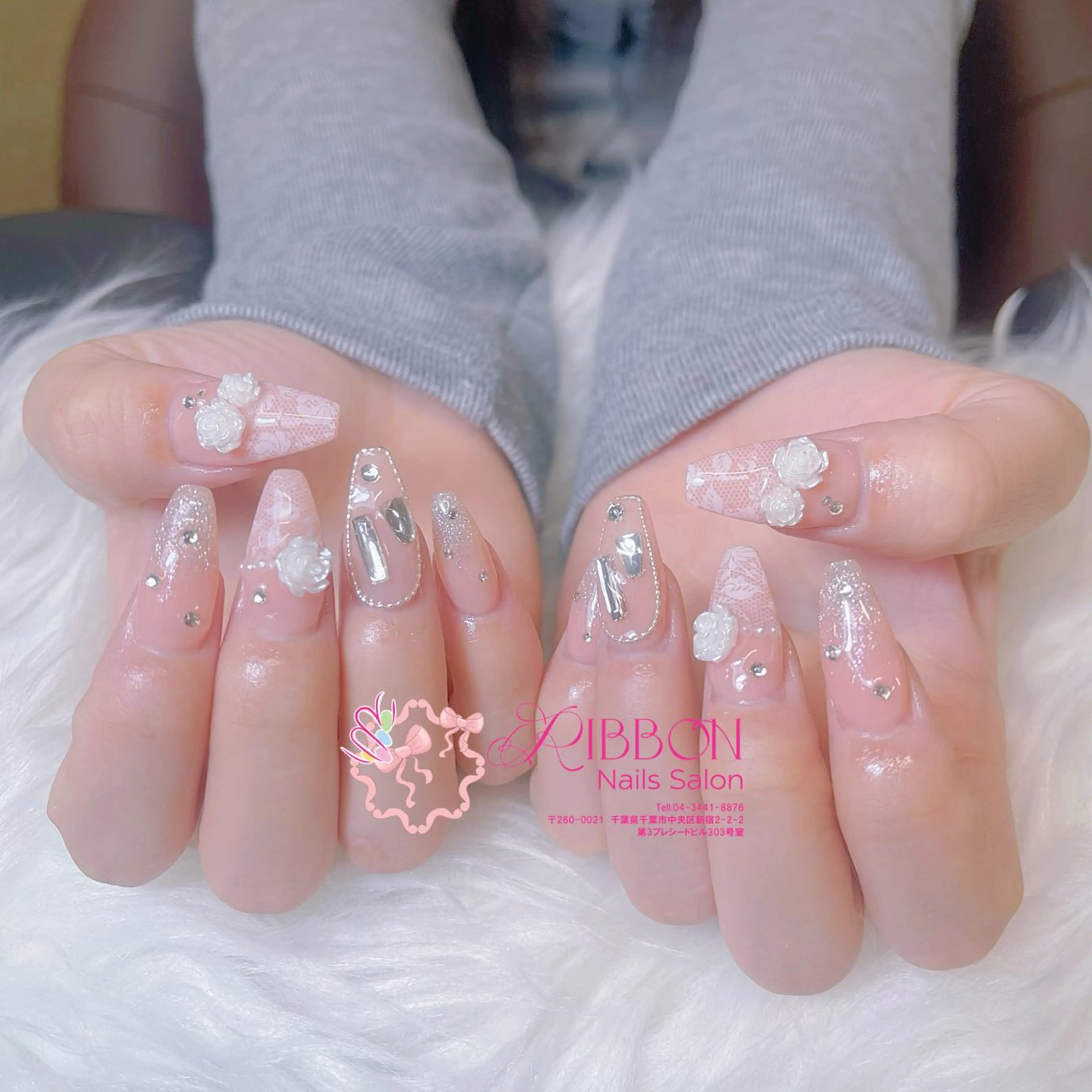 ネイル フレンチネイル ジェルネイル マグネットネイル 持ち込み ニュアンスネイル ハンドネイル Ribbonnail salonのネイルデザイン