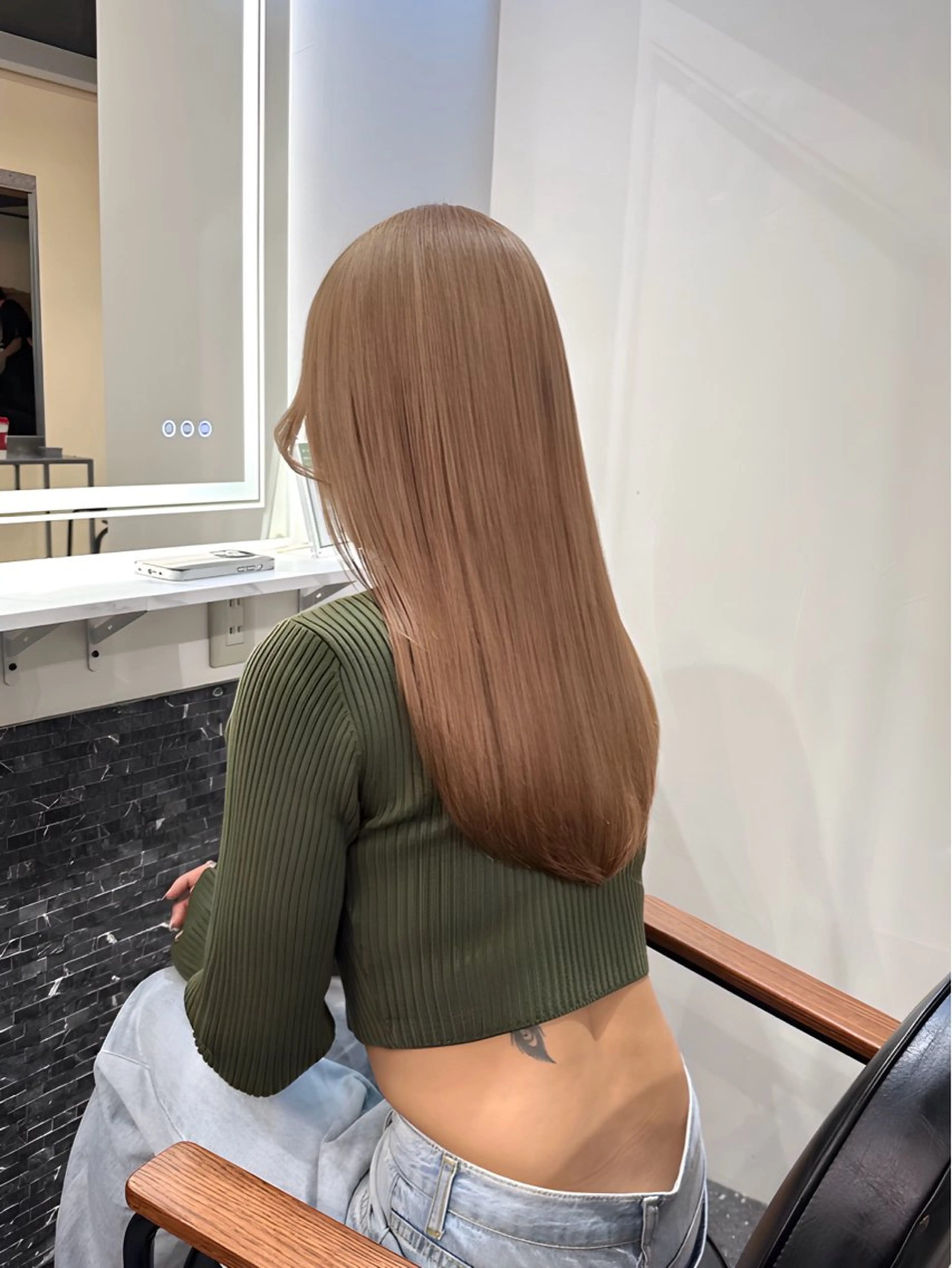 ロング カラー 韓国レイヤーカット要 暗透カラー📓吉祥寺のヘアスタイル