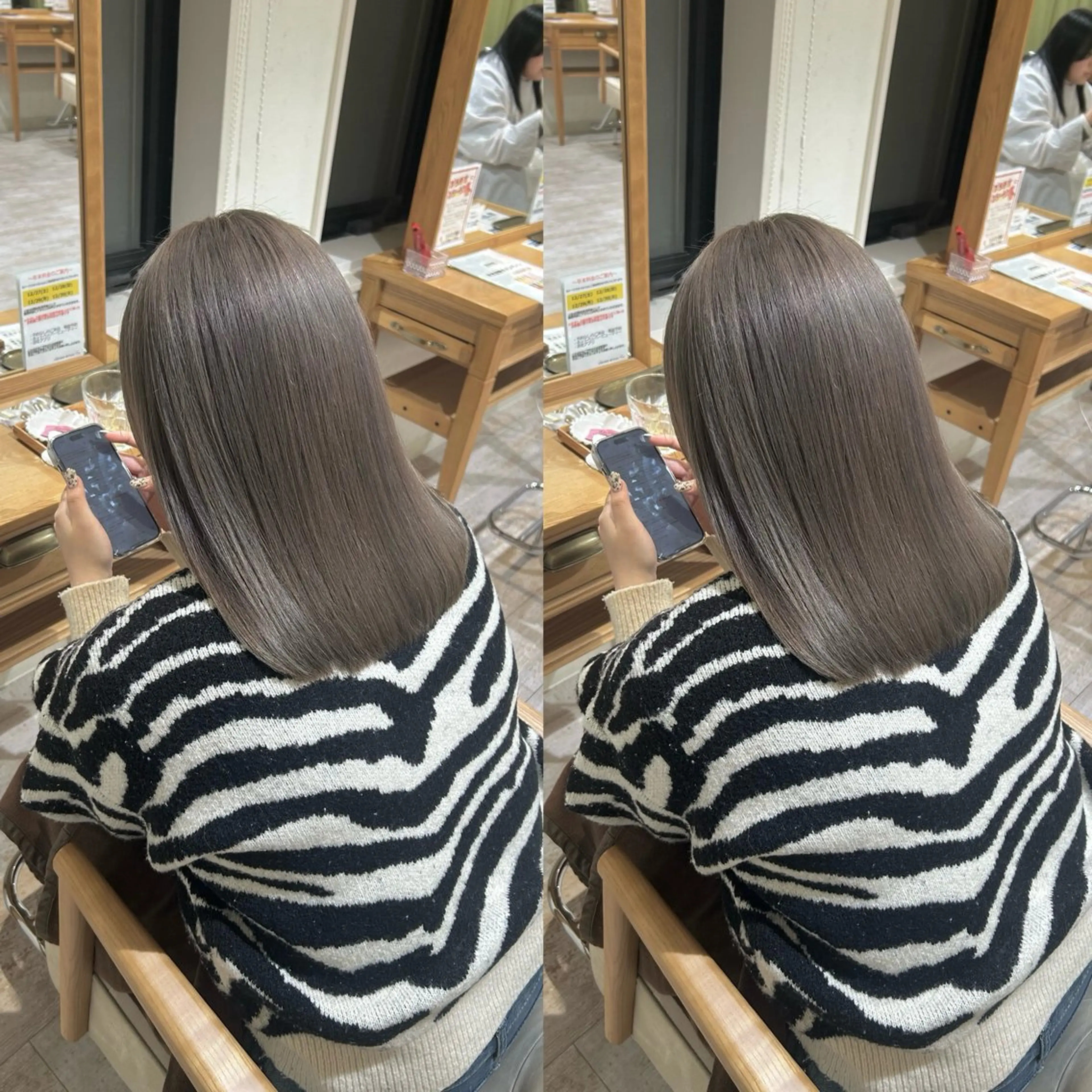 ミディアム カット ヘアカラー 𝐍𝐀𝐍𝐀 Rimのヘアスタイル