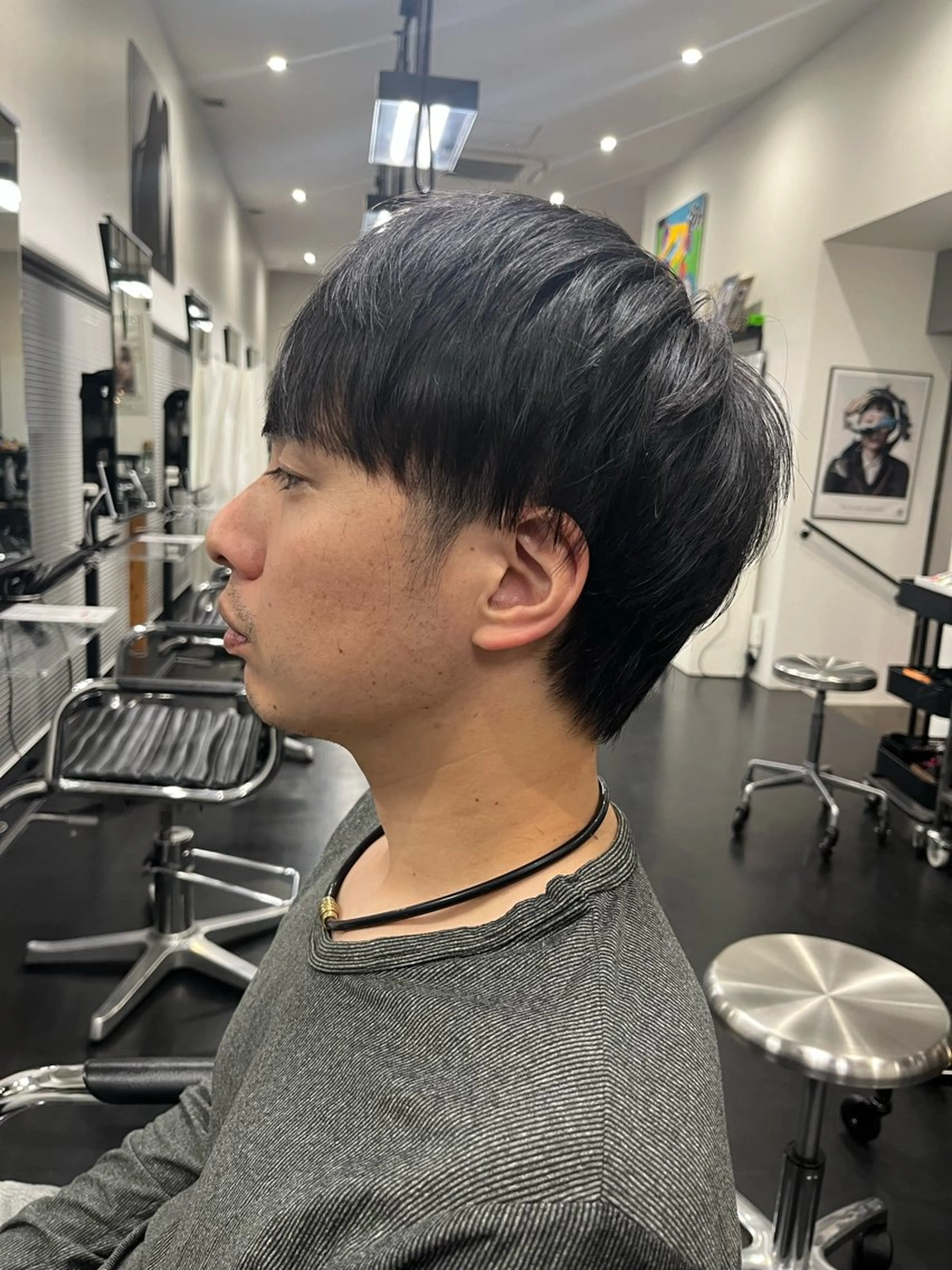 ショート メンズ マッシュ パーマ/縮毛矯正 揚村武斗のヘアスタイル