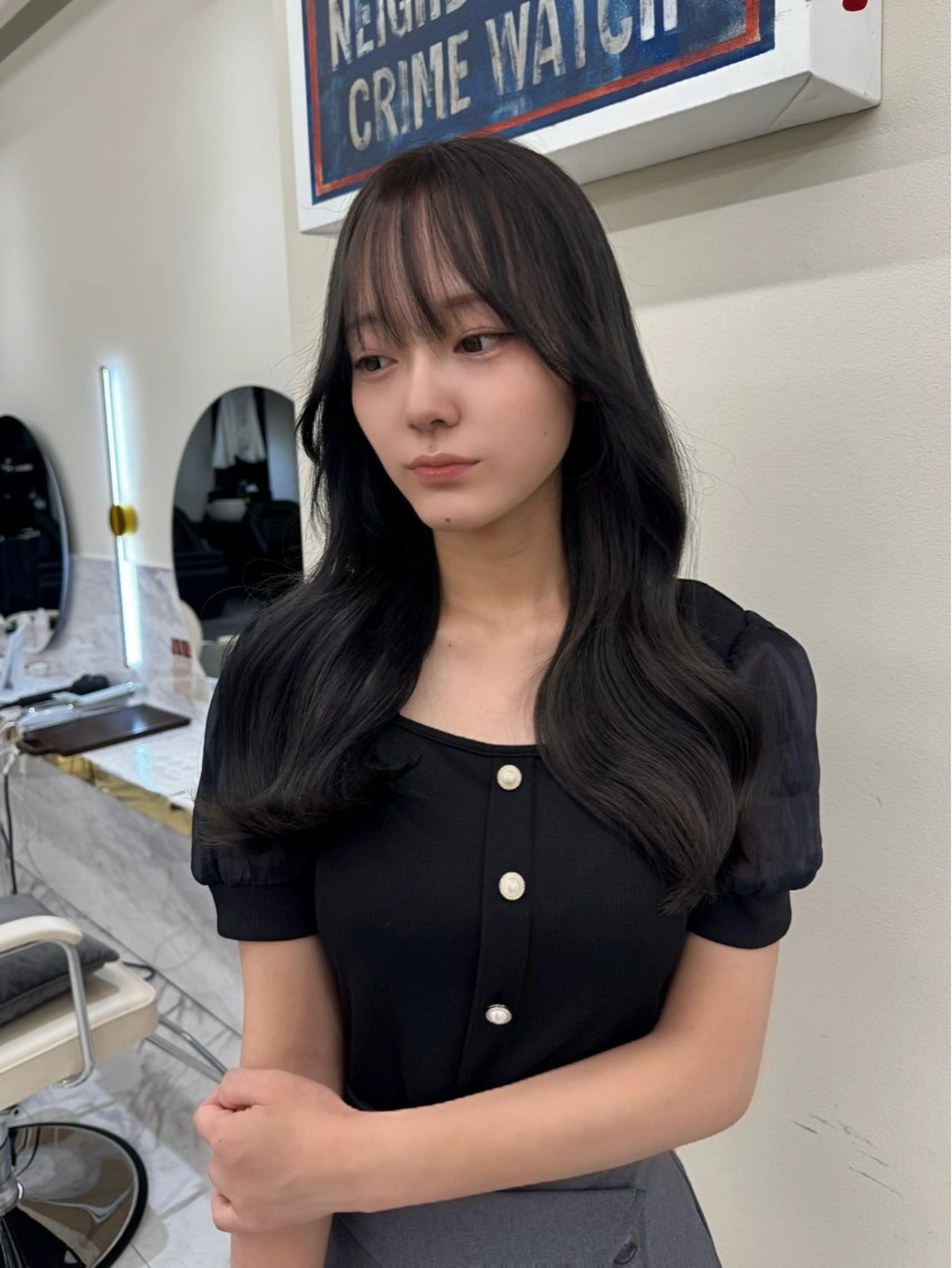 セミロング カラー 透明感カラー グレージュ ヘアカラー 髪質改善🫧 カラー特化/Hinaのヘアスタイル