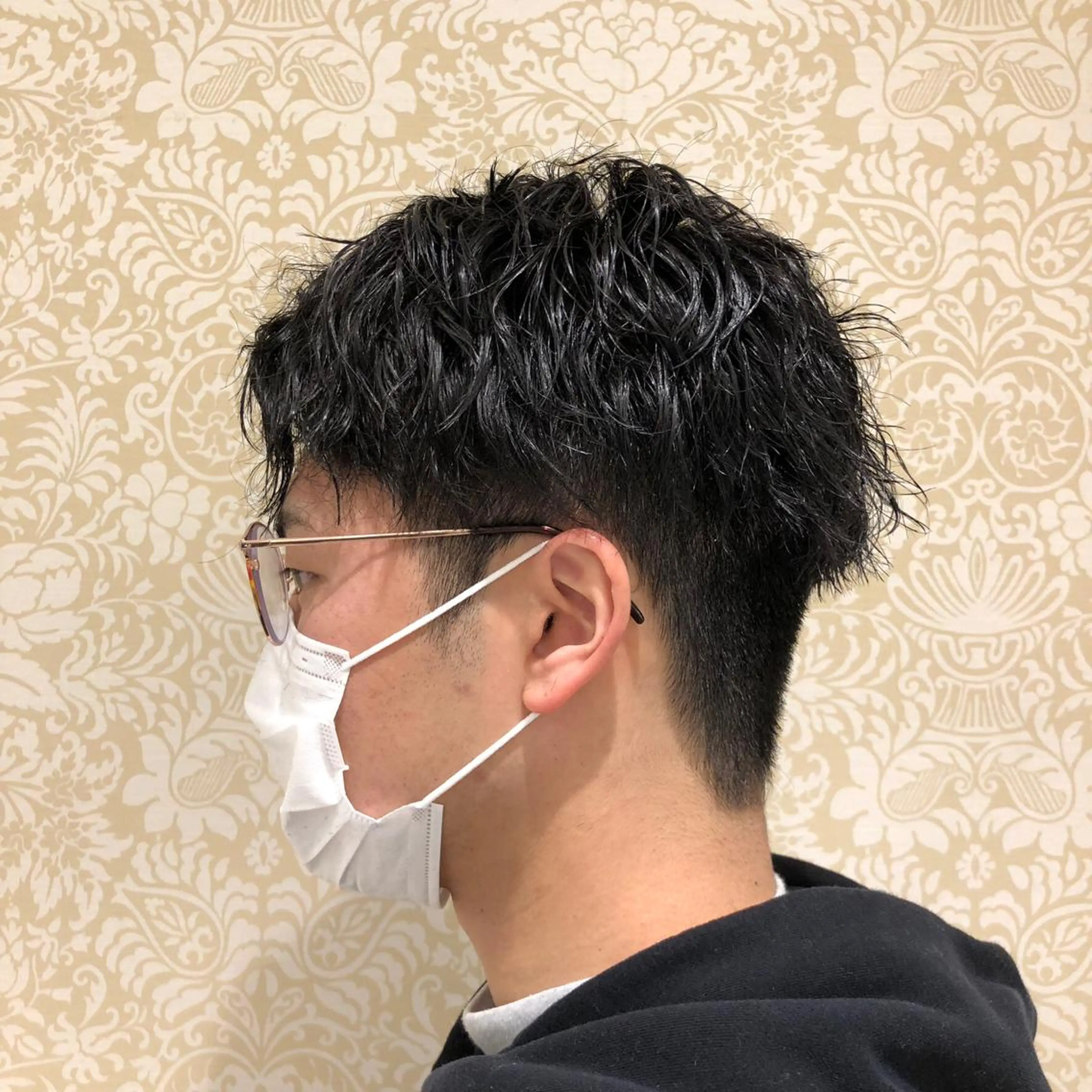 ミディアム パーマ メンズ カット パーマ トリートメント 🐠寒色系×パーマ 櫻井　麿偉🐏のヘアスタイル