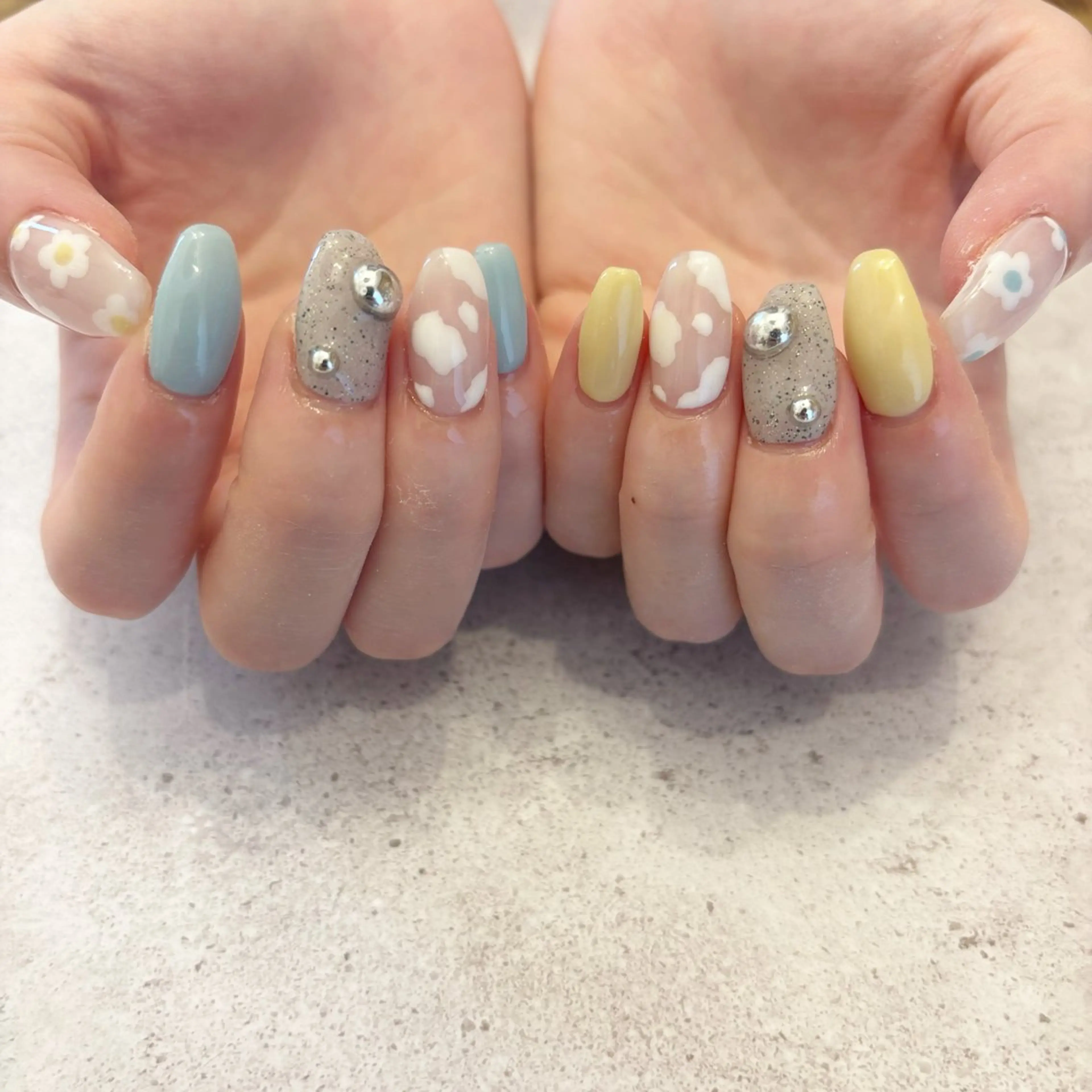 ネイル ハンドネイル Sea  nail by emaのネイルデザイン