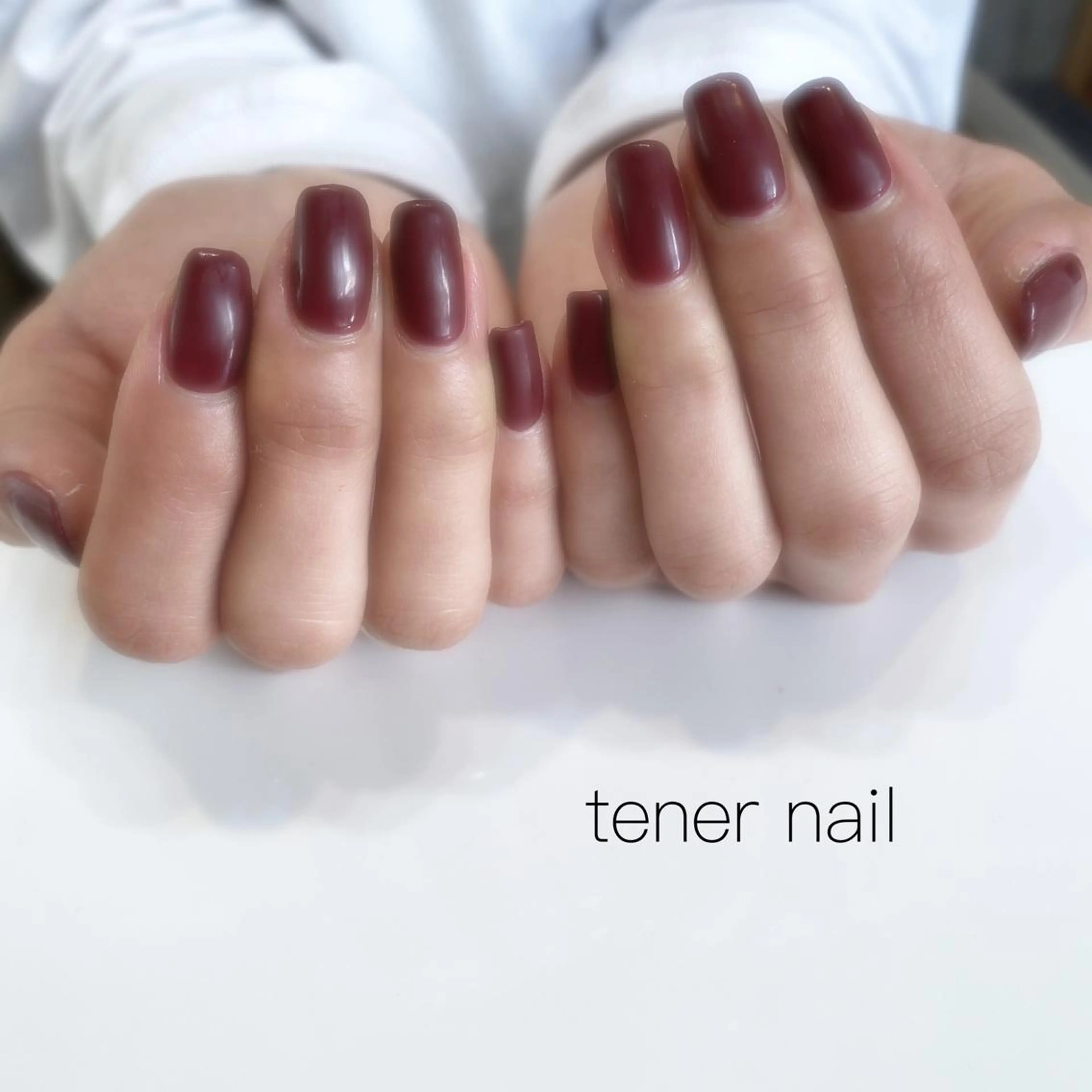 ネイル ボルドー マットネイル スクエアネイル tener  nail  テネルネイル所属・テネルネイル tener nailのネイルデザイン