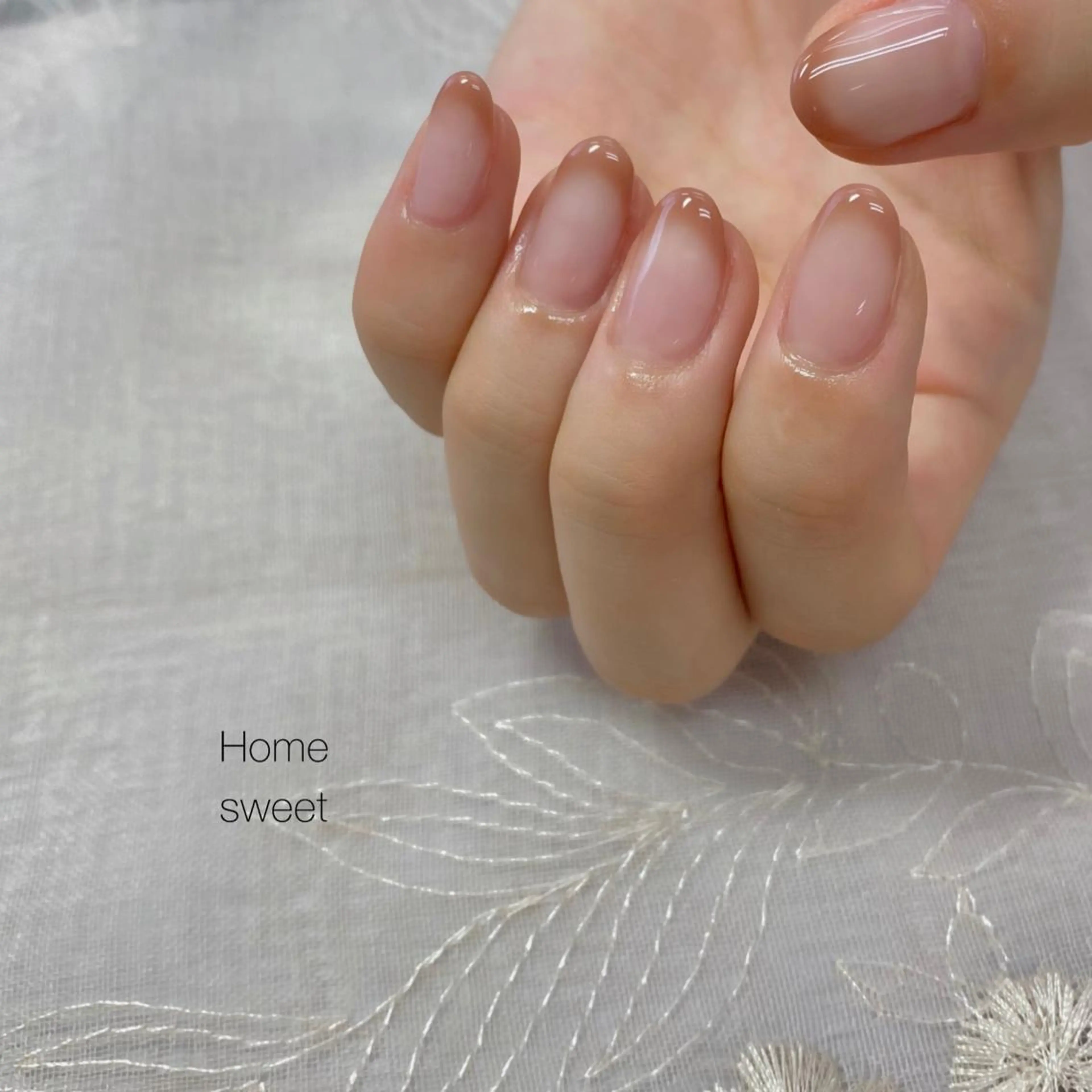 ネイル フレンチネイル ハンドネイル ショートネイル. Home sweetのネイルデザイン