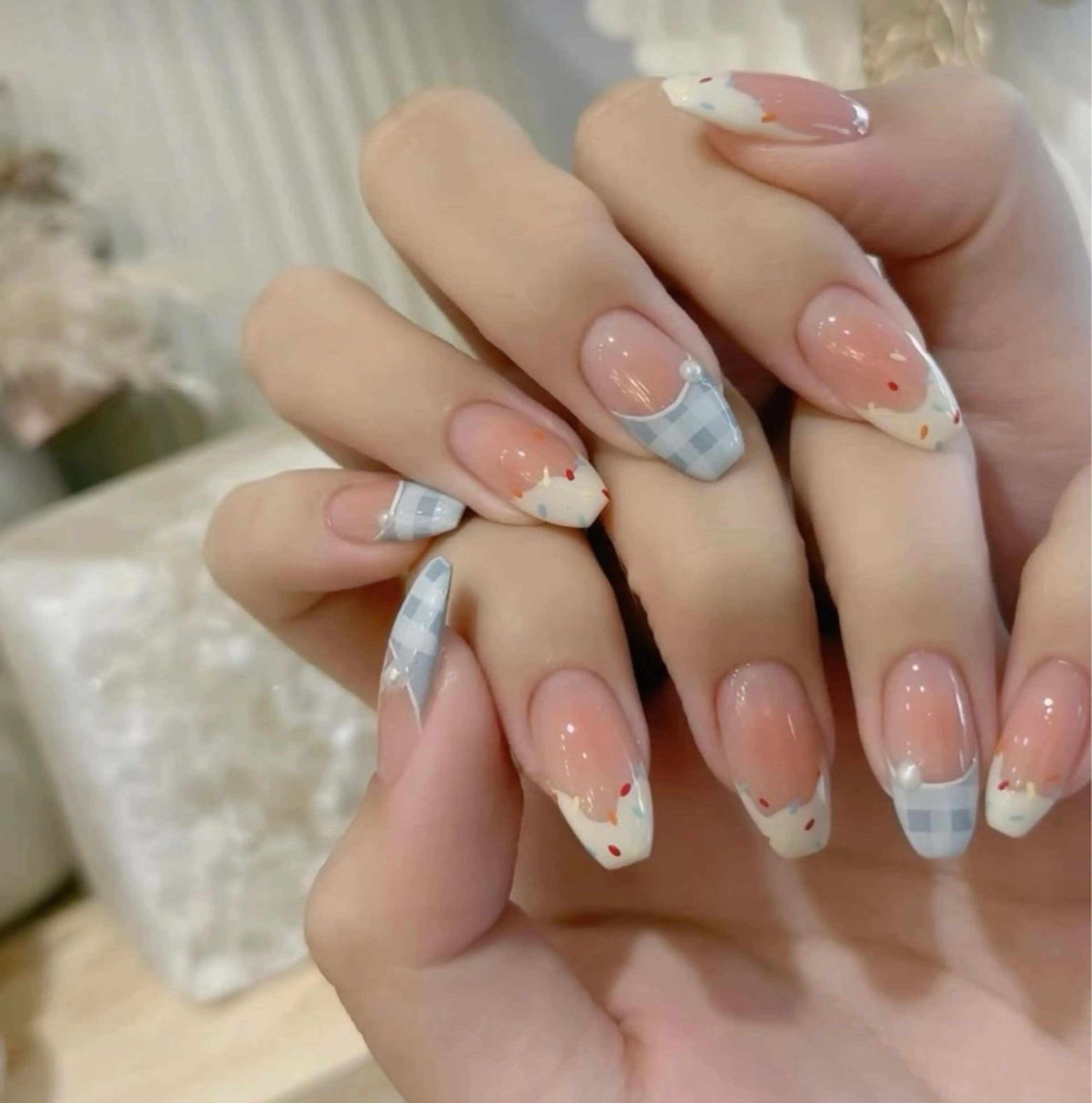 ネイル 韓国ネイル 持ち込み ニュアンスネイル ネイルチップ ハンドネイル TABI ANA.CHUOのネイルデザイン