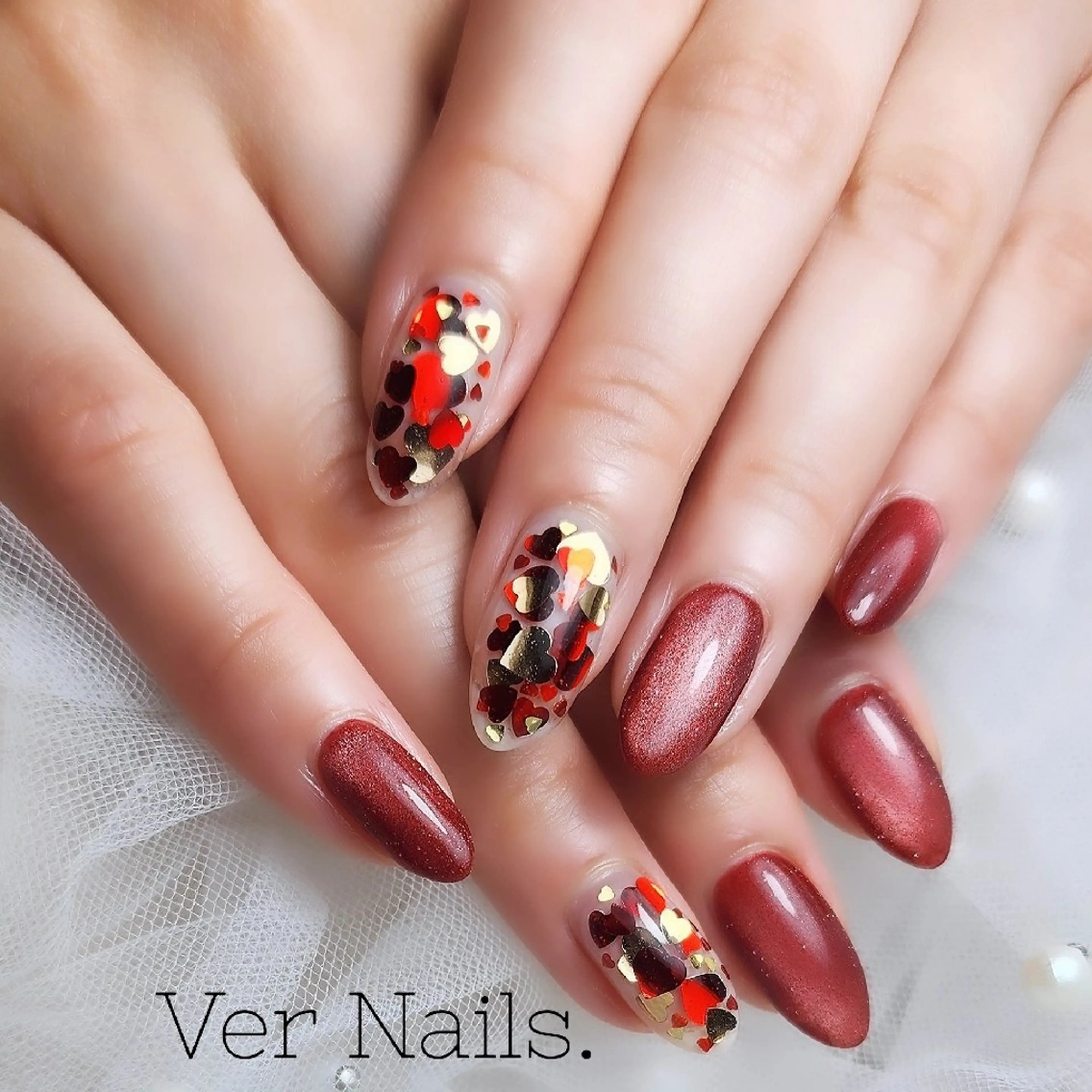 ネイル クリアネイル ハート ハンドネイル Ver Nails.のその他イメージ