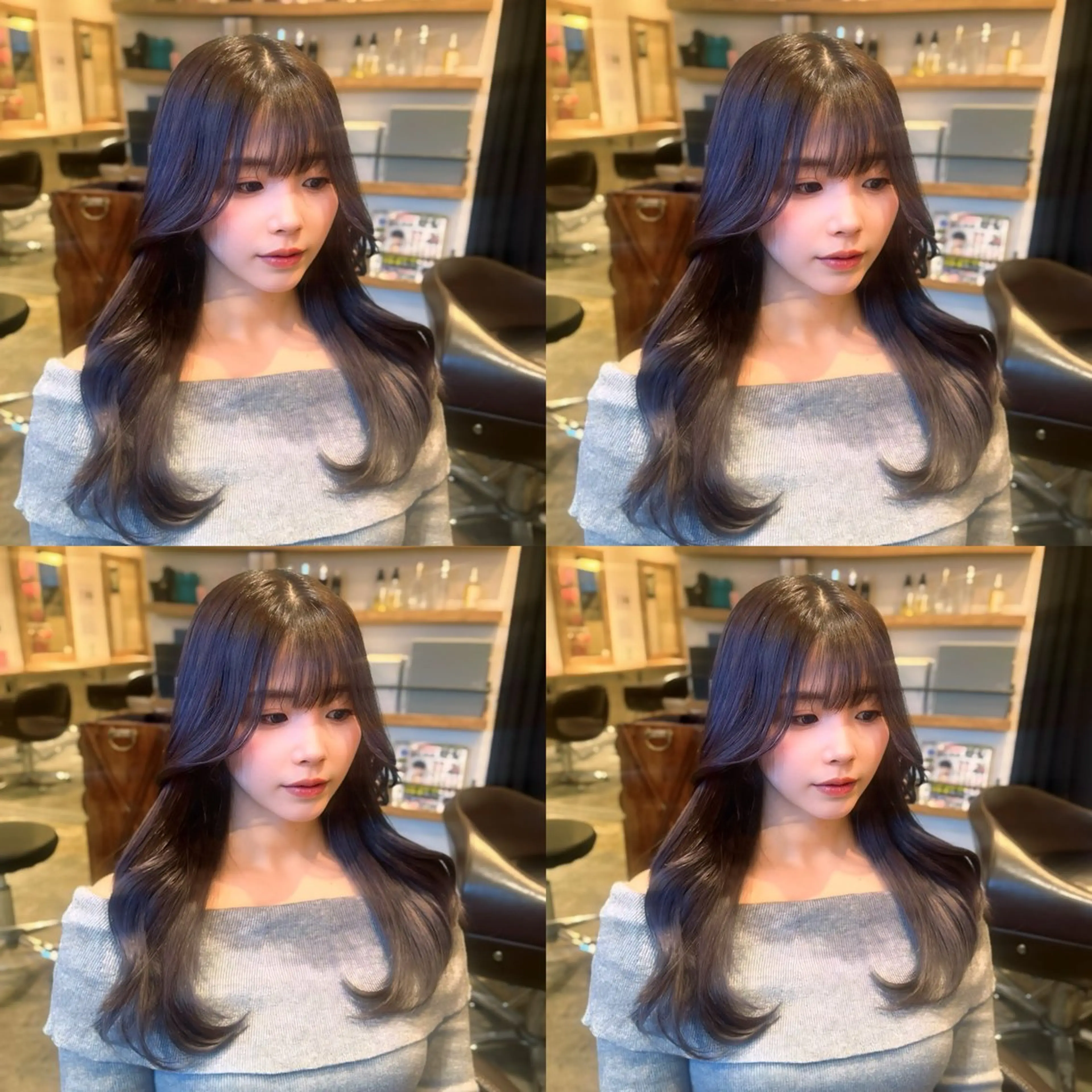 ロング カラー グレージュ ラベンダーカラー ラベンダーグレージュ ラベンダーグレー 髪質改善 店長✨️韓国ヘア✖️ 髪質改善カラー／純大のヘアスタイル