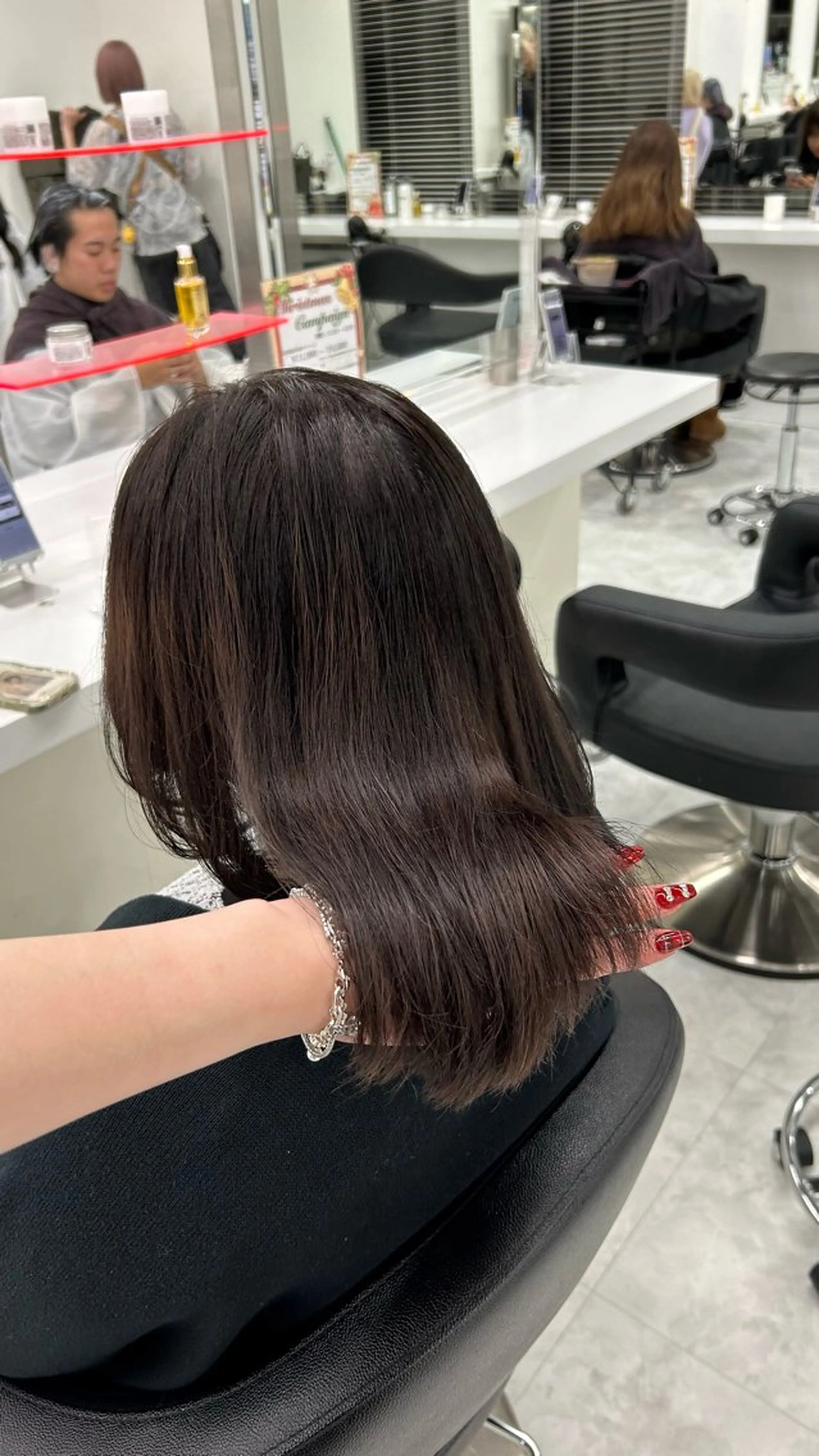 ロング カラー パーマ ヘアアレンジ メンズ キッズ ヘアカラー トリートメント 🩶盛れ✖️韓国ヘア 🩶Himari🎀のヘアスタイル