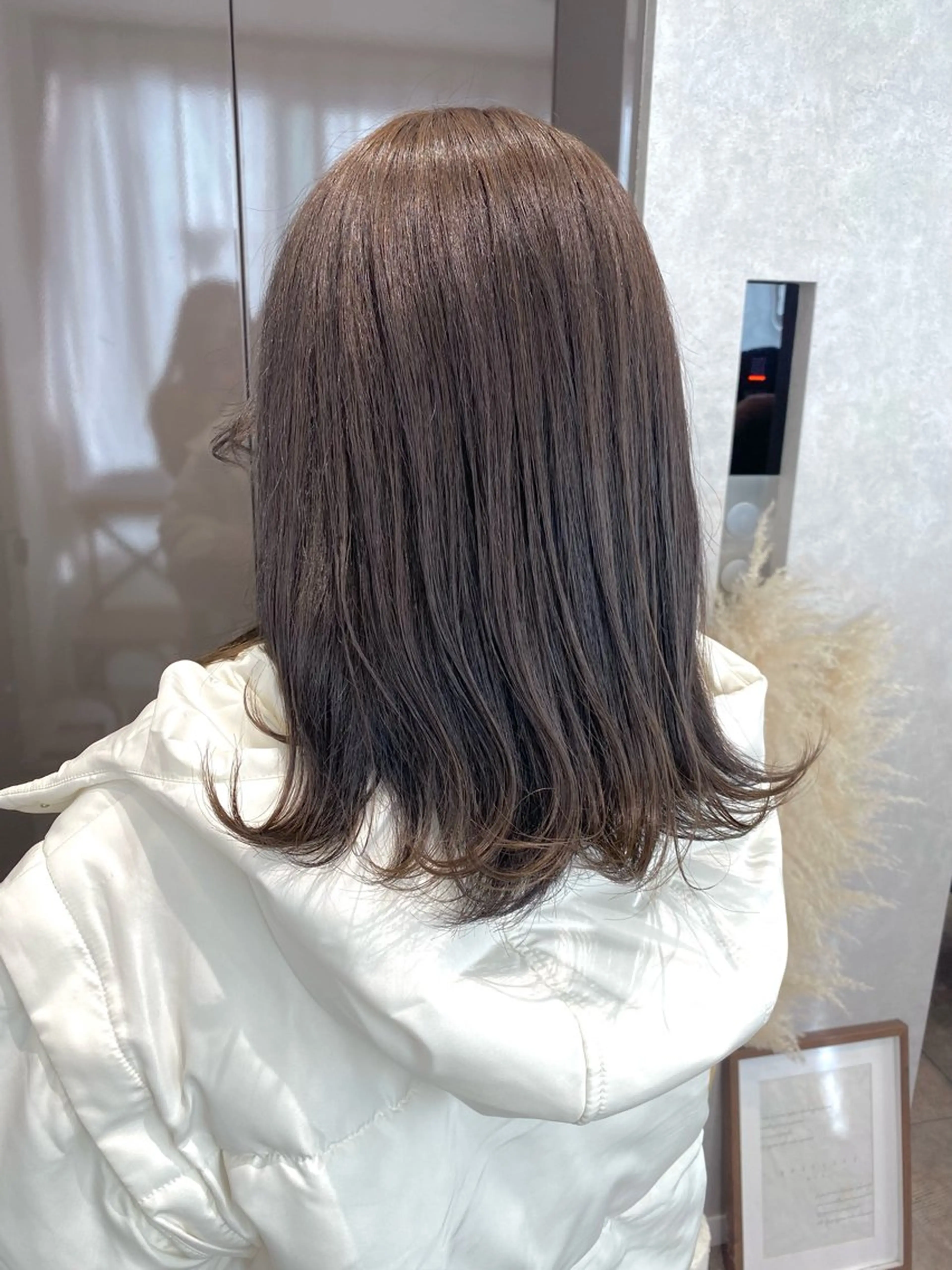 ミディアム カラー カット ヘアカラー 透明感カラー/韓国 ヘア🩶yuri🩵のヘアスタイル