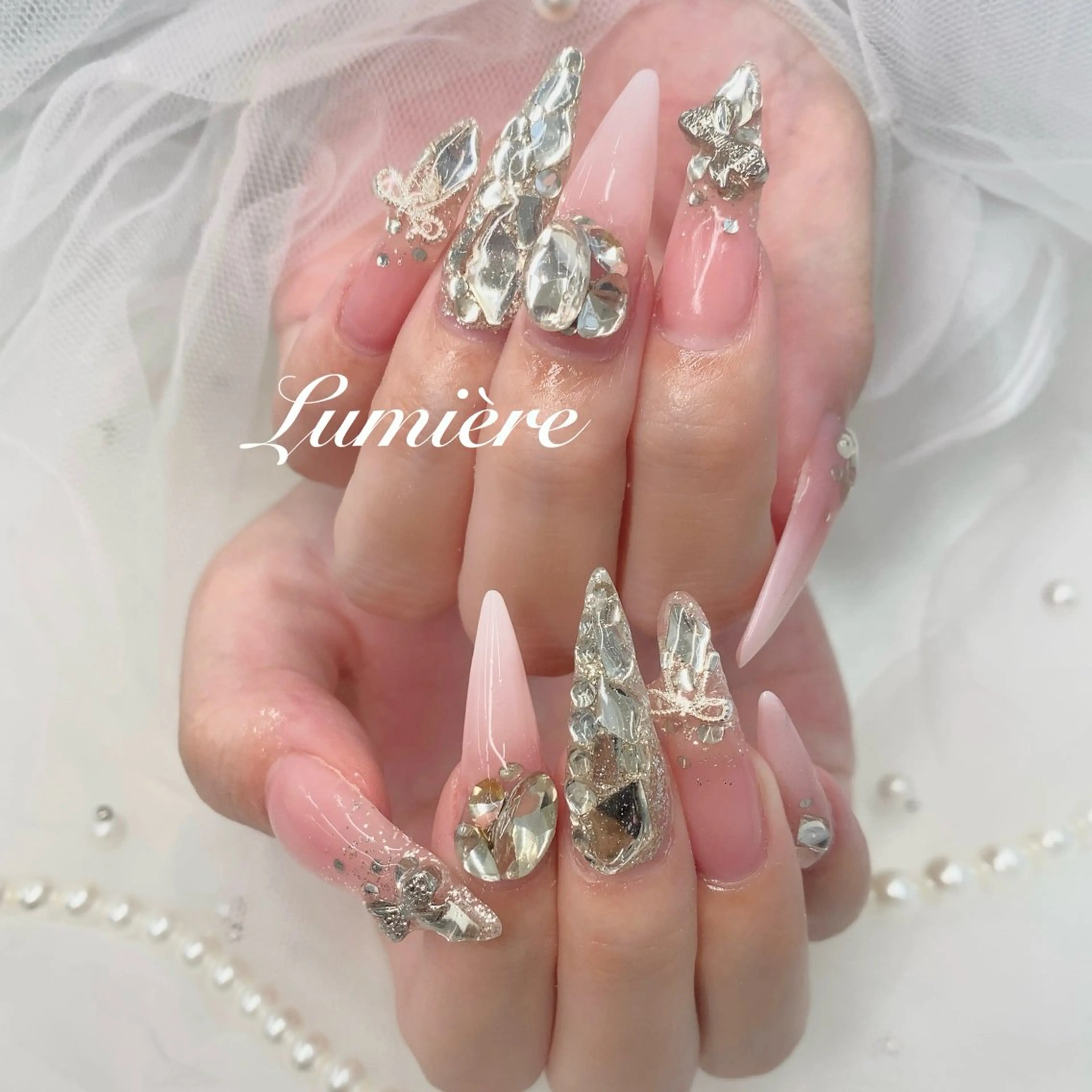 ネイル ロングネイル ハンドネイル Nail salon Lumièreのネイルデザイン
