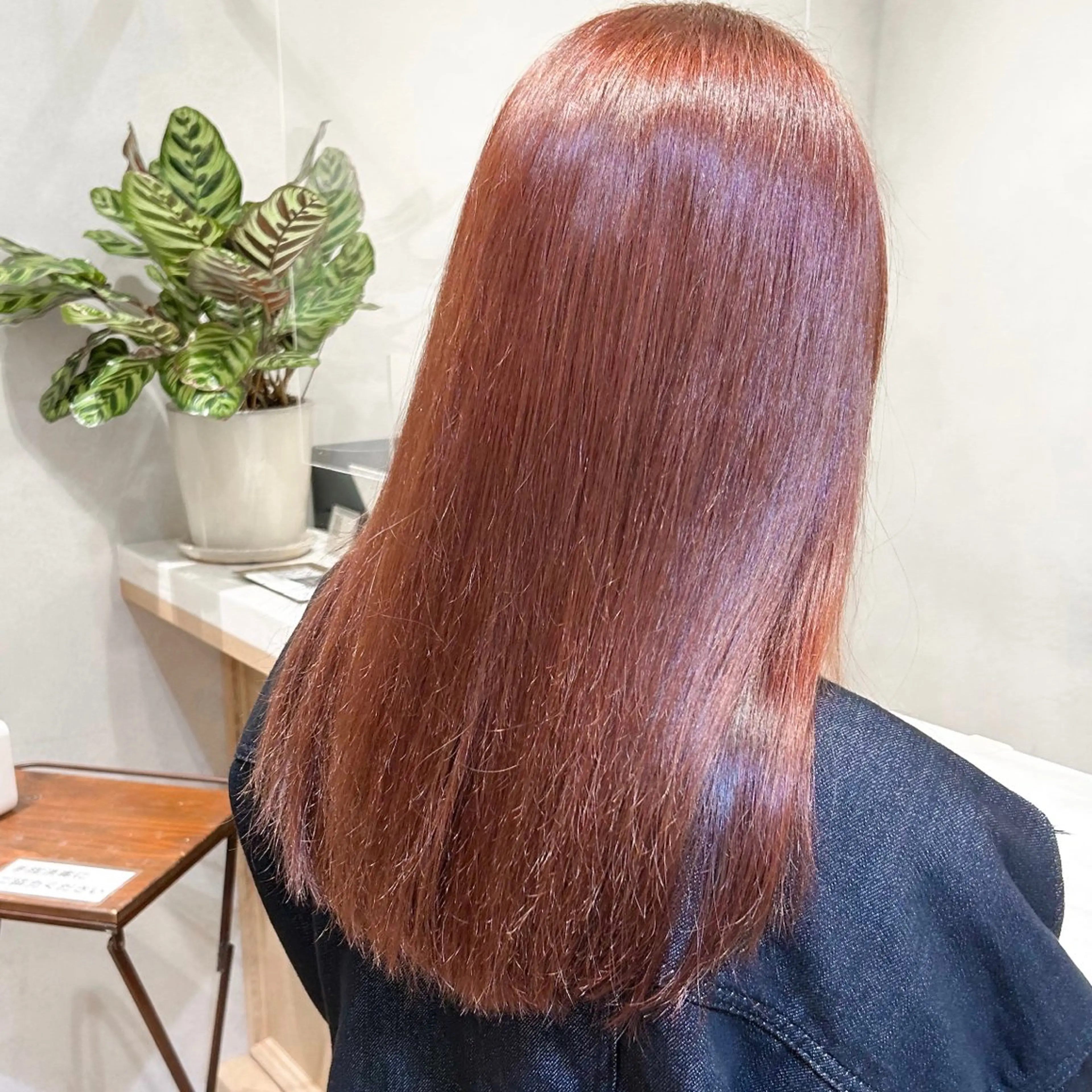 ミディアム カラー ブリーチ 透明感カラー ブリーチなしカラー オレンジピンク CANAAN銀座所属・艶透明感カラー/ ルーズパーマ/田中のヘアスタイル