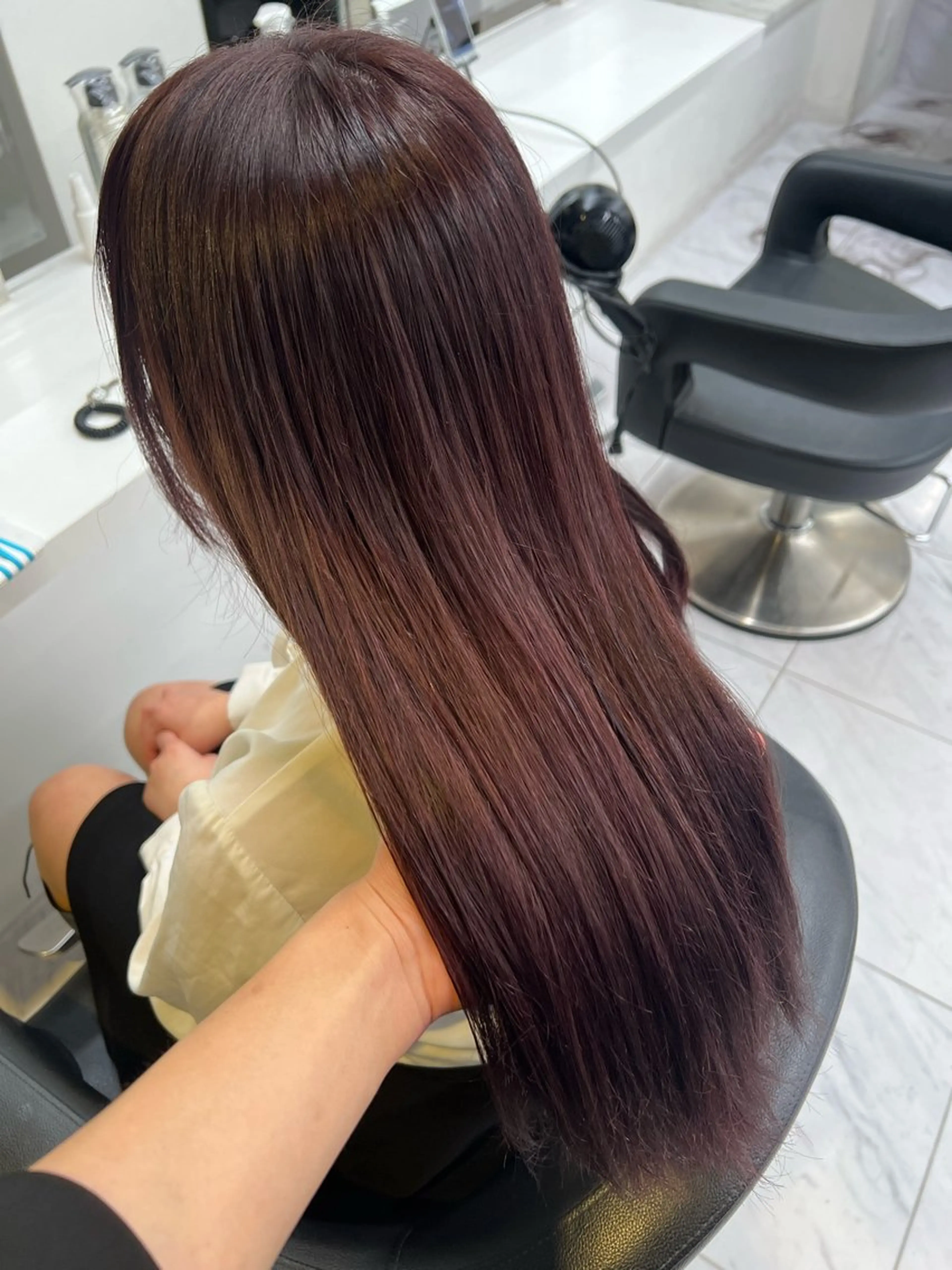 ロング カラー ヘアカラー トリートメント 韓国レイヤーカット /REIのヘアスタイル