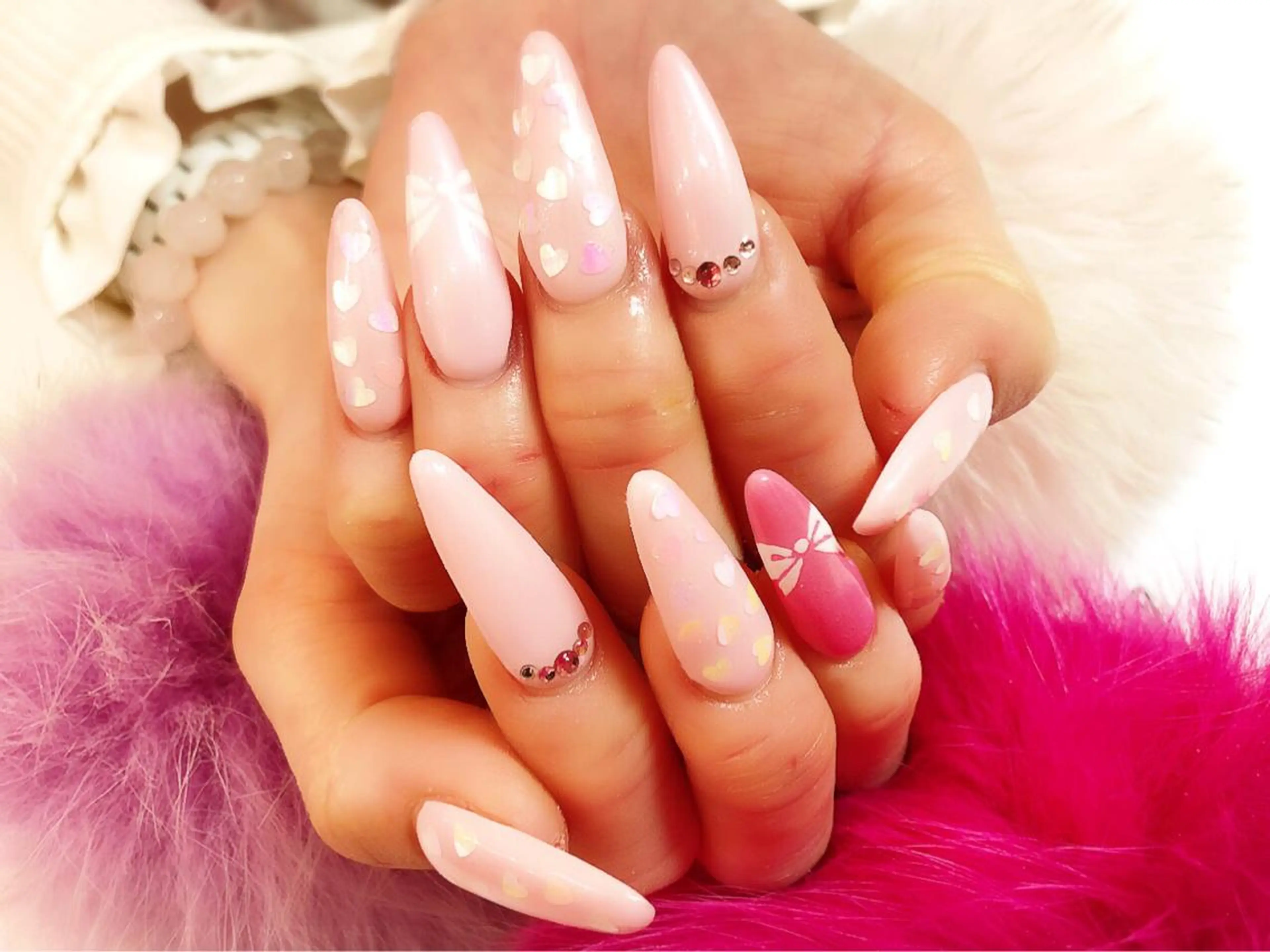 ロング カラー メンズ キッズ ネイル アートネイル キラキラネイル 持ち込み スカルプネイル ストーンネイル NAILSGOGO shibuyaのネイルデザイン