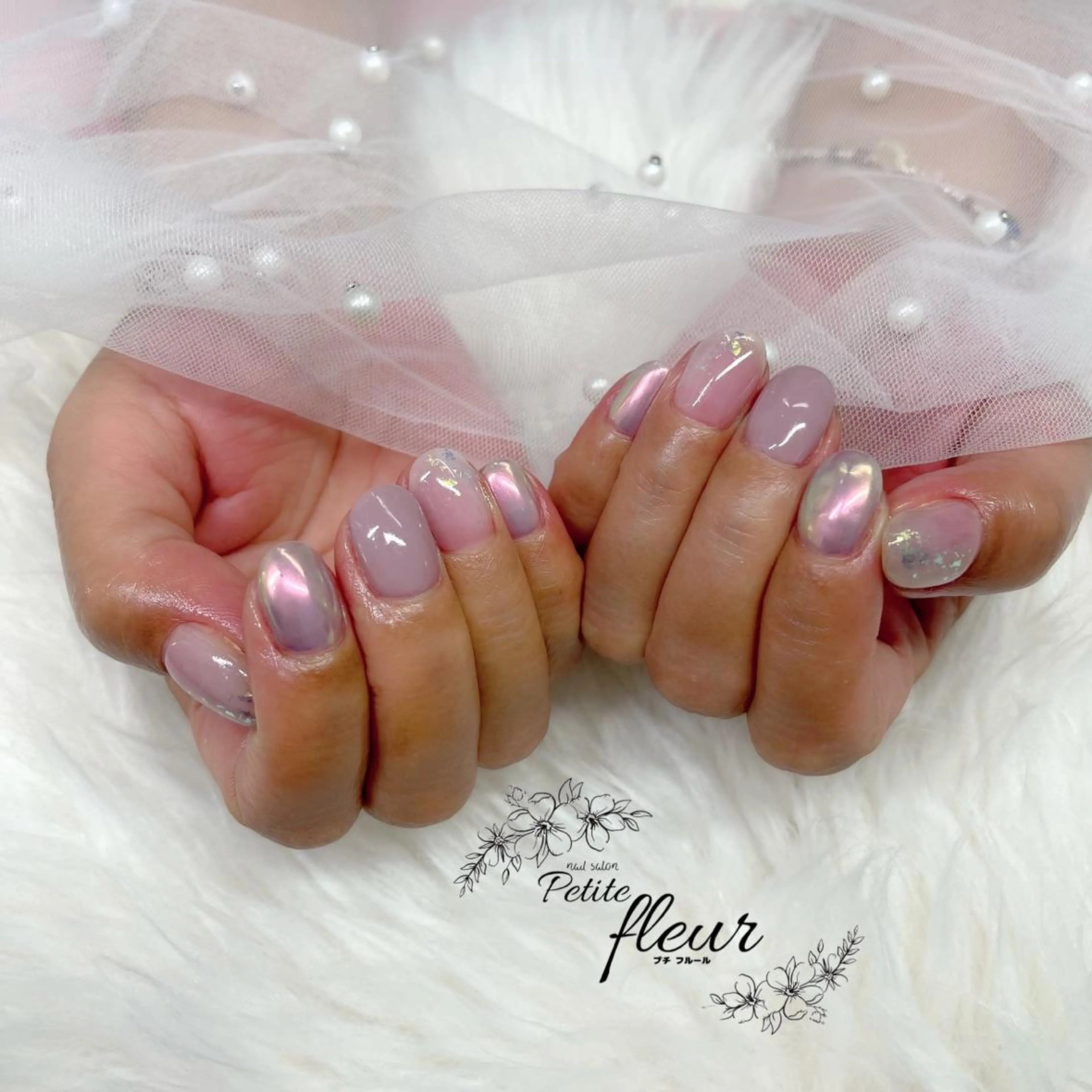 ネイル ニュアンスネイル ピンク ハンドネイル ❁⃘*。Petite fleur❁⃘*りさのネイルデザイン