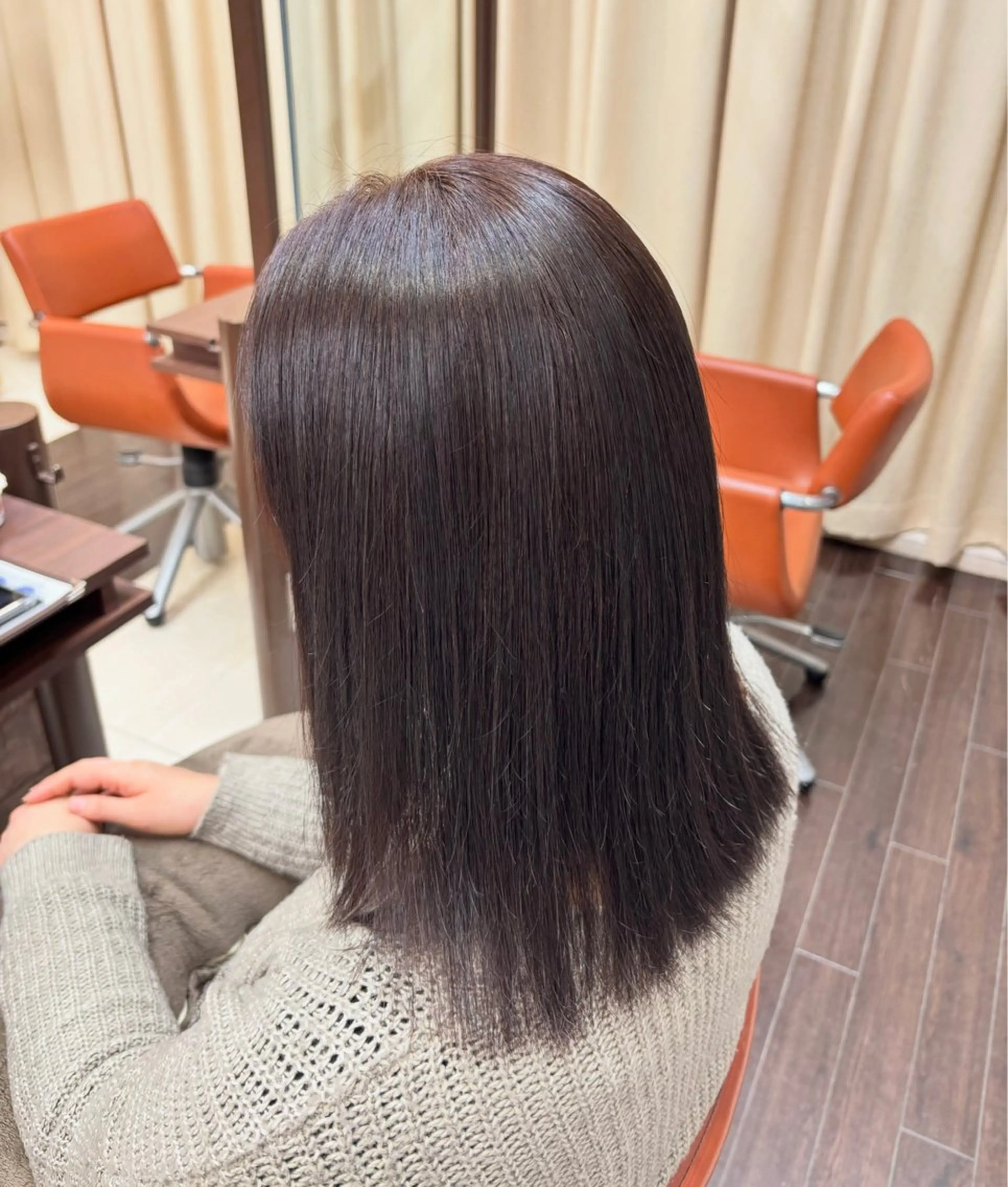 ミディアム カラー ブリーチ ブラウンカラー ブリーチなしカラー ⛄️カラーモデル /艶カラー/あい⛄️のヘアスタイル