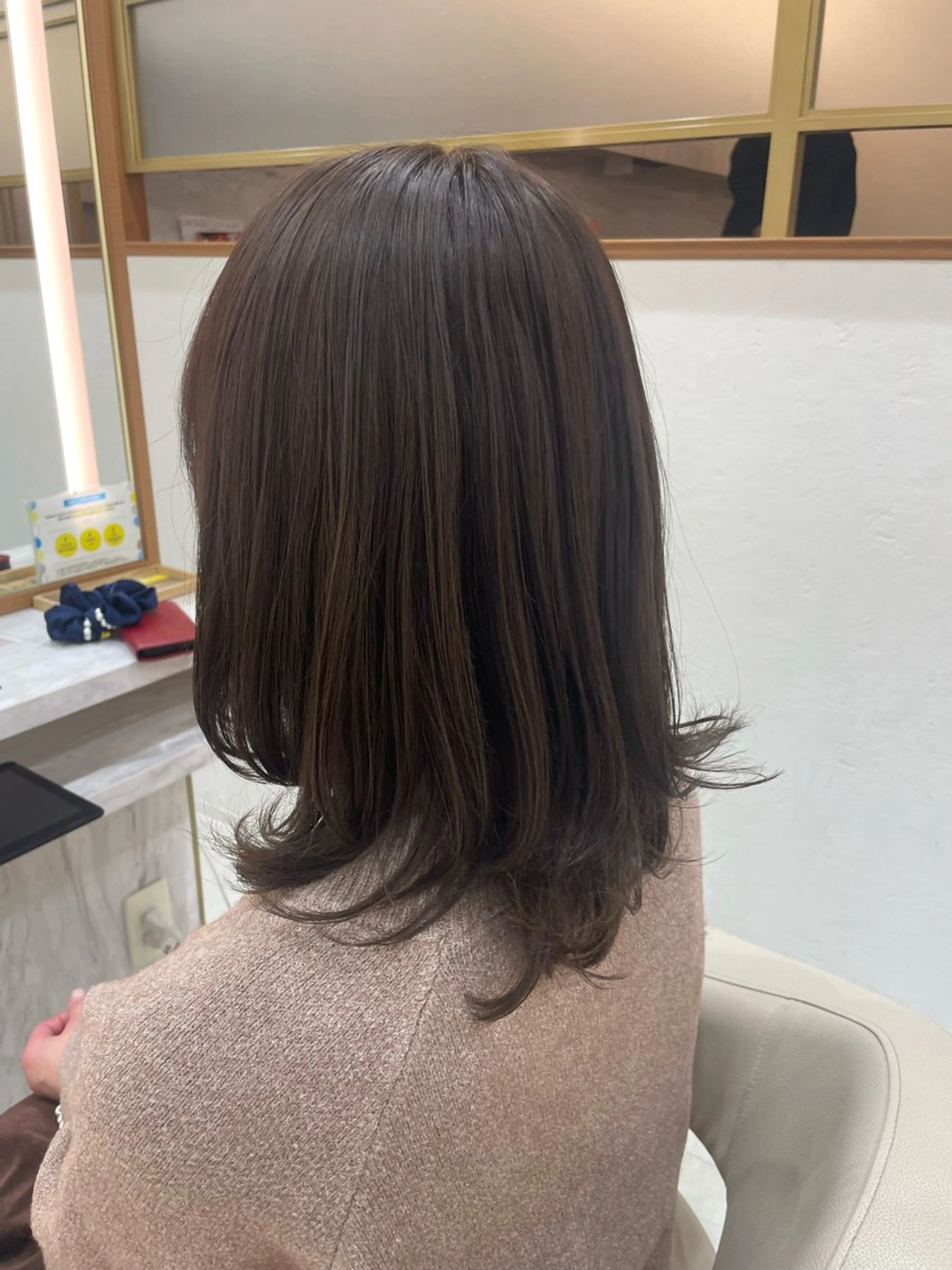 ミディアム カラー アッシュ カット ヘアカラー 眞田 晟希／メンズパーマのヘアスタイル