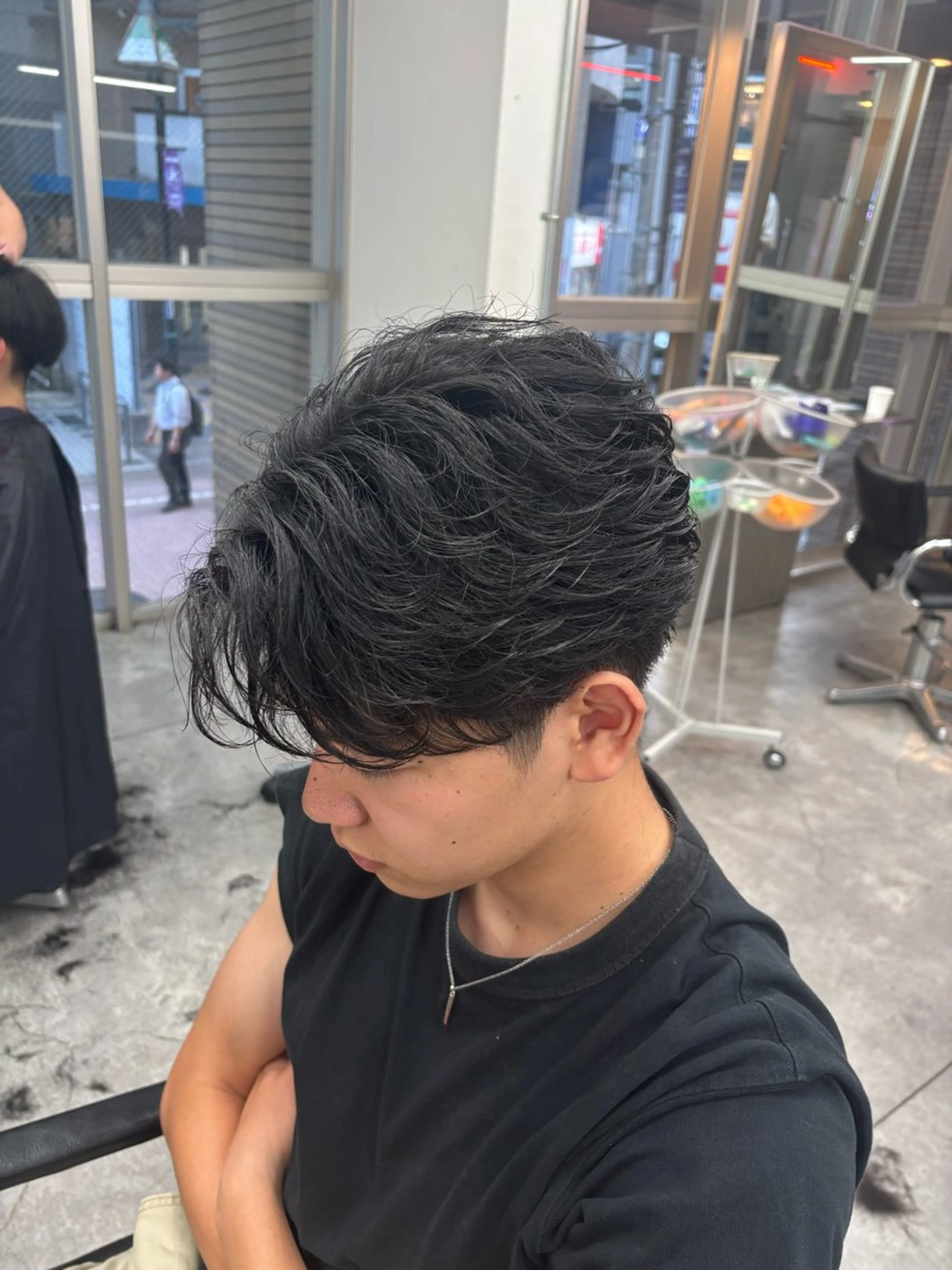 メンズ メンズ特化✨️ 韓国風パーマ🔥一八のヘアスタイル