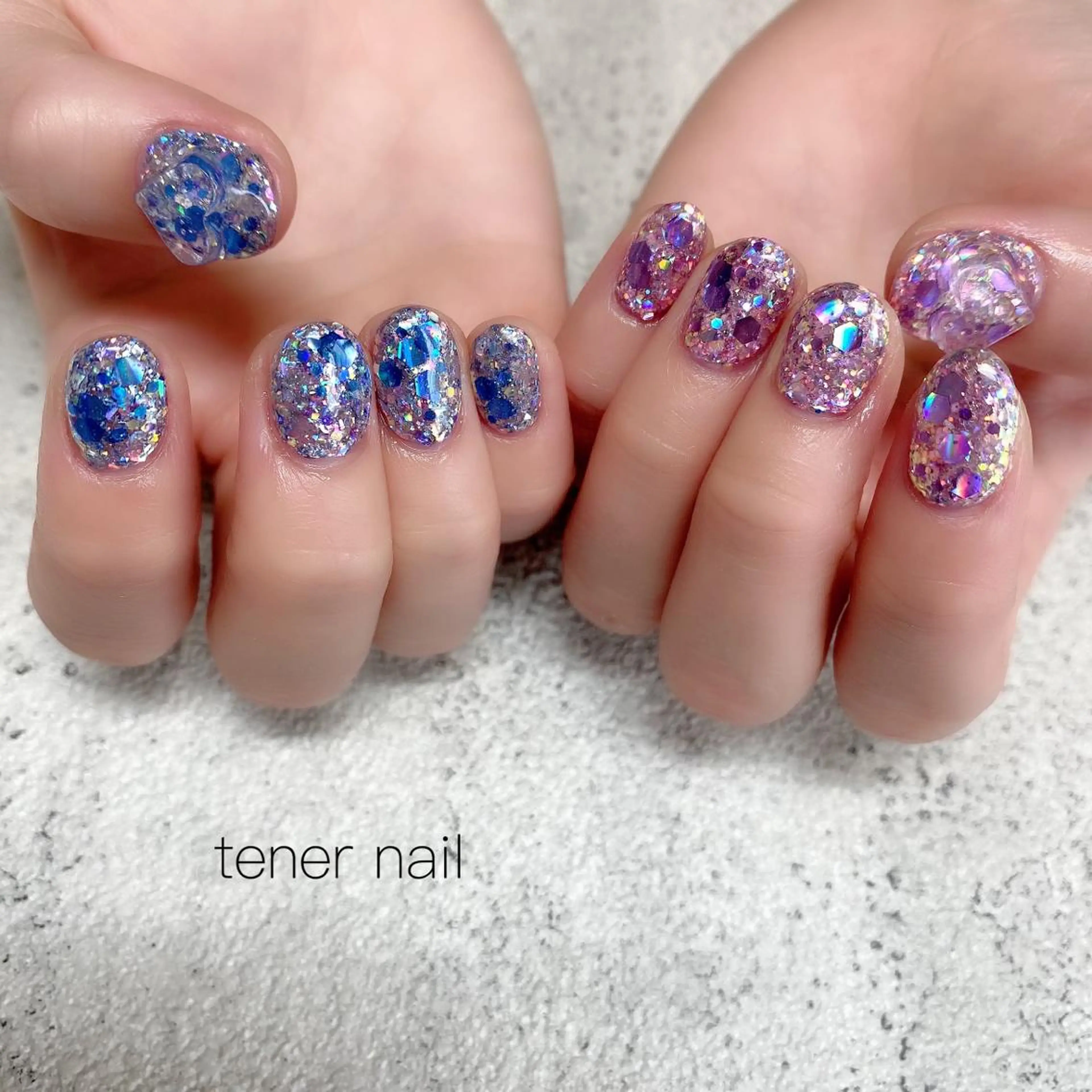 ネイル ホログラムネイル ラメ(グリッター) tener  nail  テネルネイル所属・テネルネイル tener nailのネイルデザイン