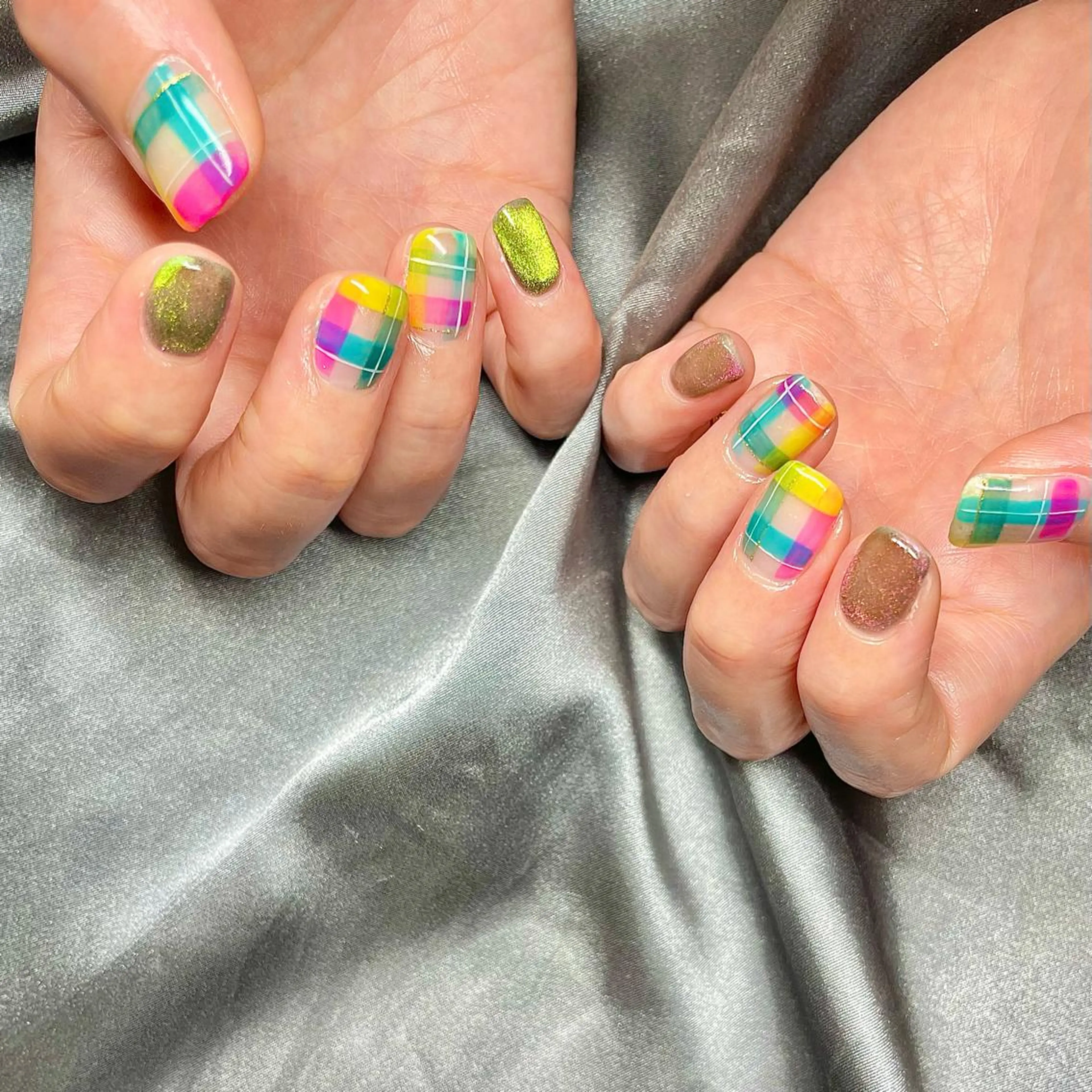 ショート カラー パーマ ヘアアレンジ メンズ キッズ ネイル マツエク・マツパ アイブロウ クリアネイル nail&eye Aoのマツエク・マツパデザイン