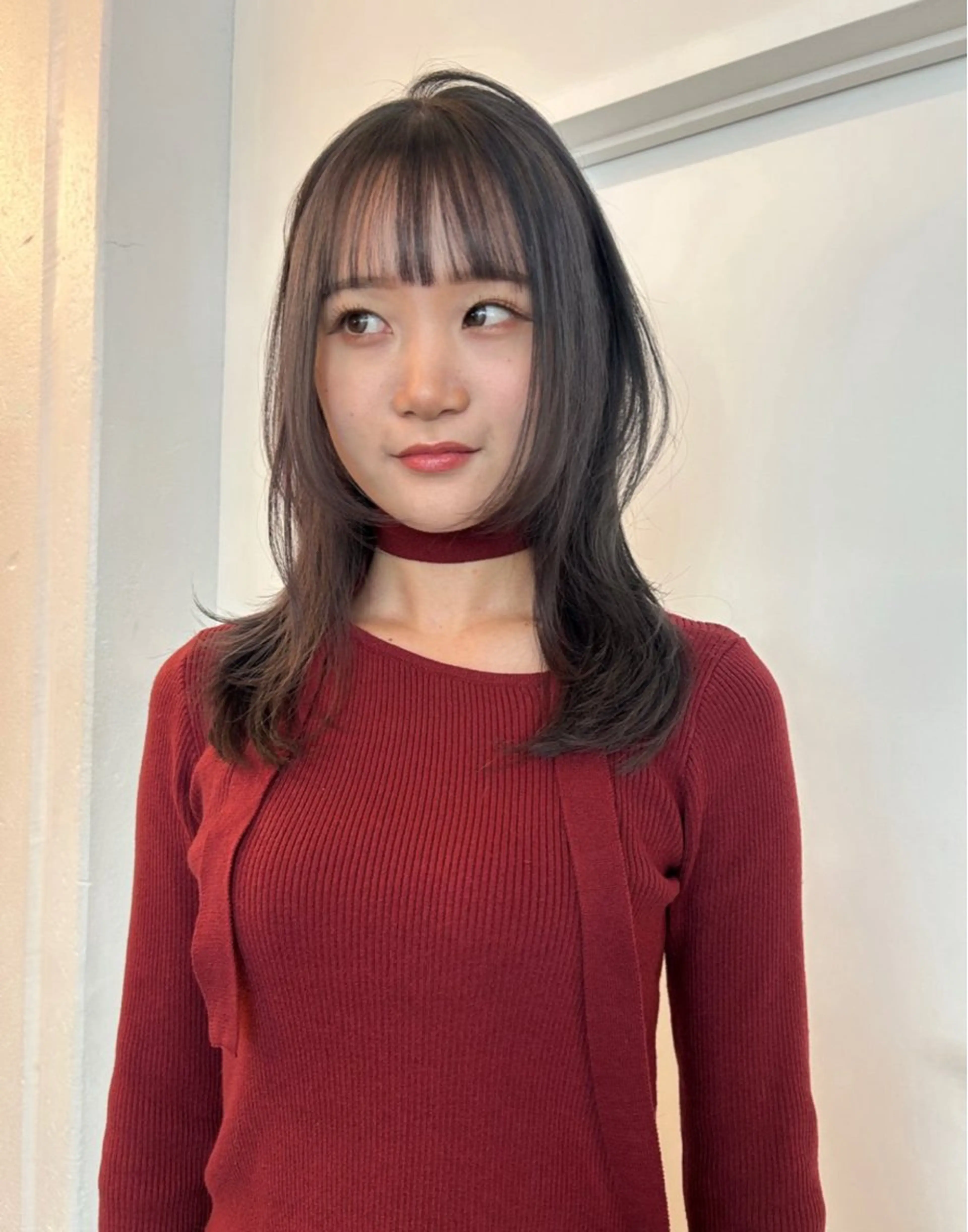 ミディアム カラー ヘアカラー トリートメント Koharu🍓/ 透明感/ツヤ髪のヘアスタイル