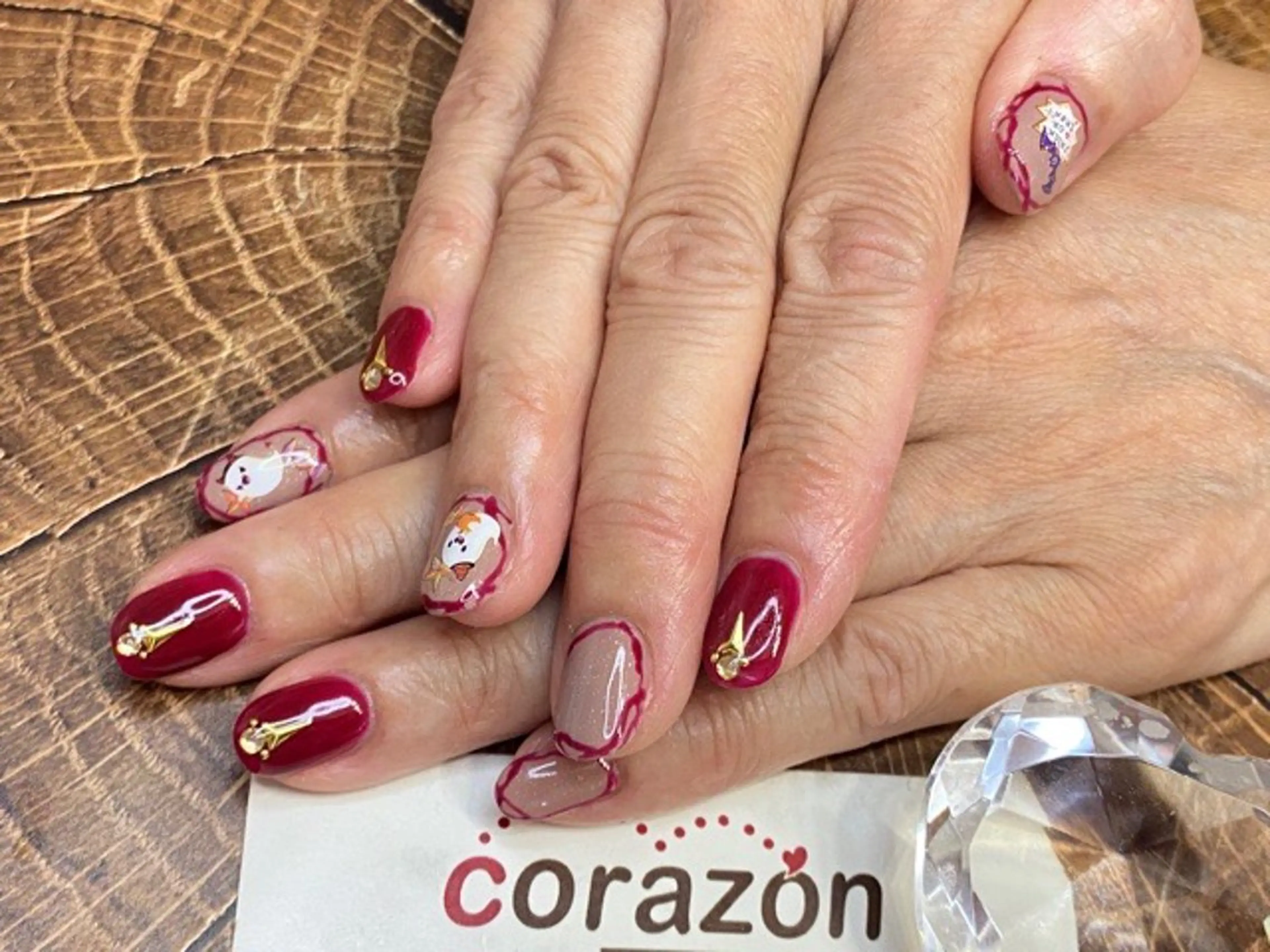 ネイル ボルドー ハロウィン corazon所属・ネイリスト aicoのネイルデザイン