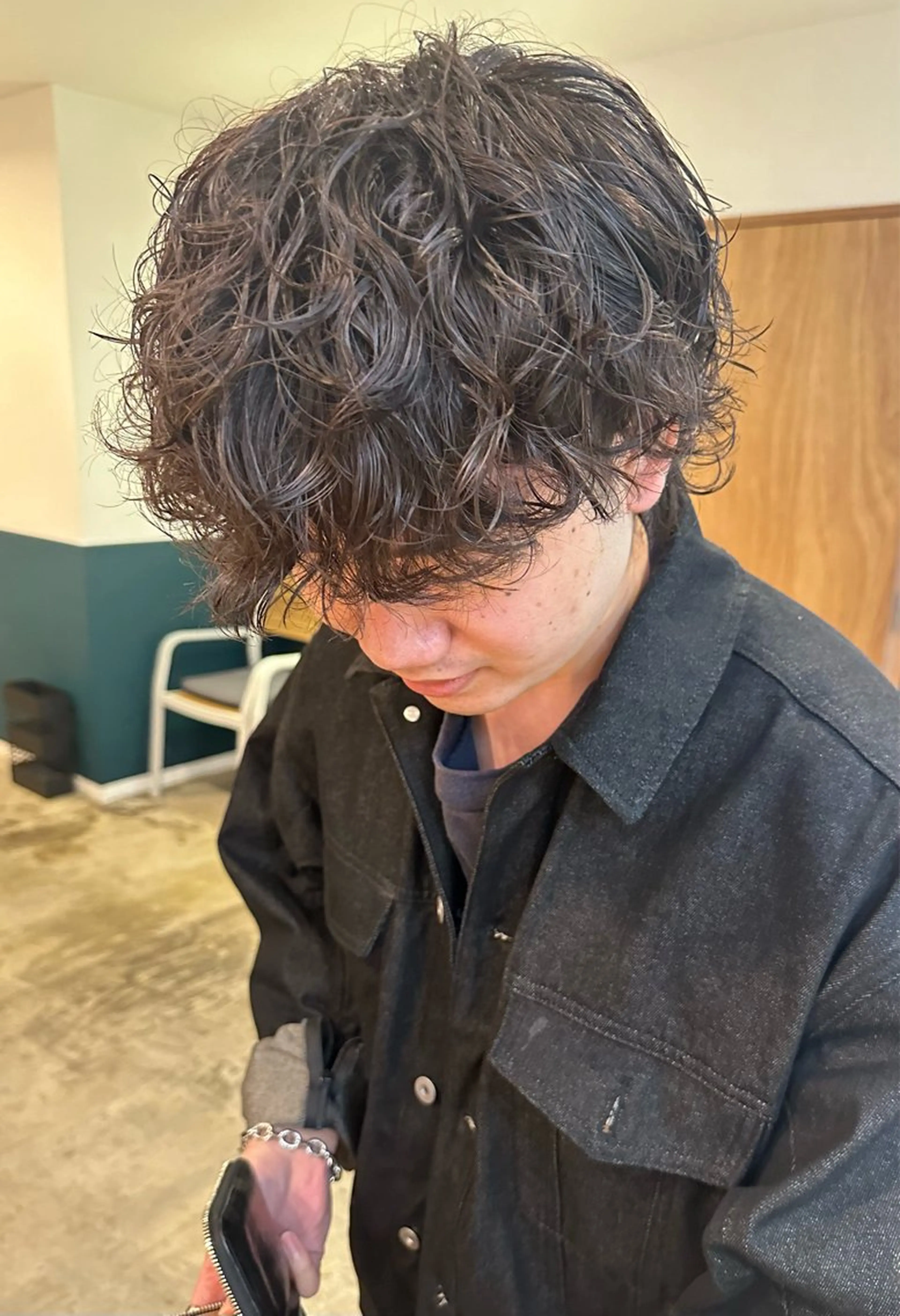 ショート パーマ メンズ メンズパーマ スパイラルパーマ カット パーマ junks所属・ジュリ@junks __juriのヘアスタイル