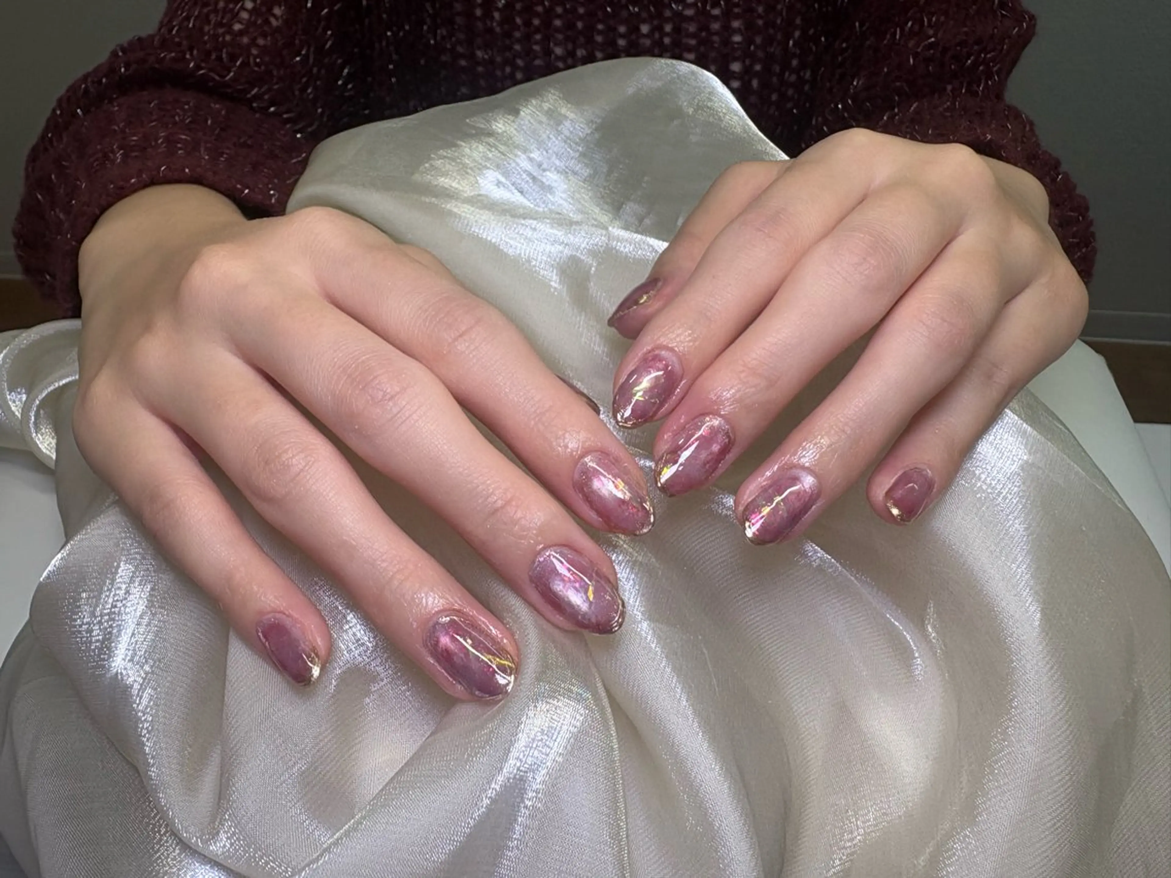 ［ハンド］🍇マーブルネイル🍇オフ無しの写真