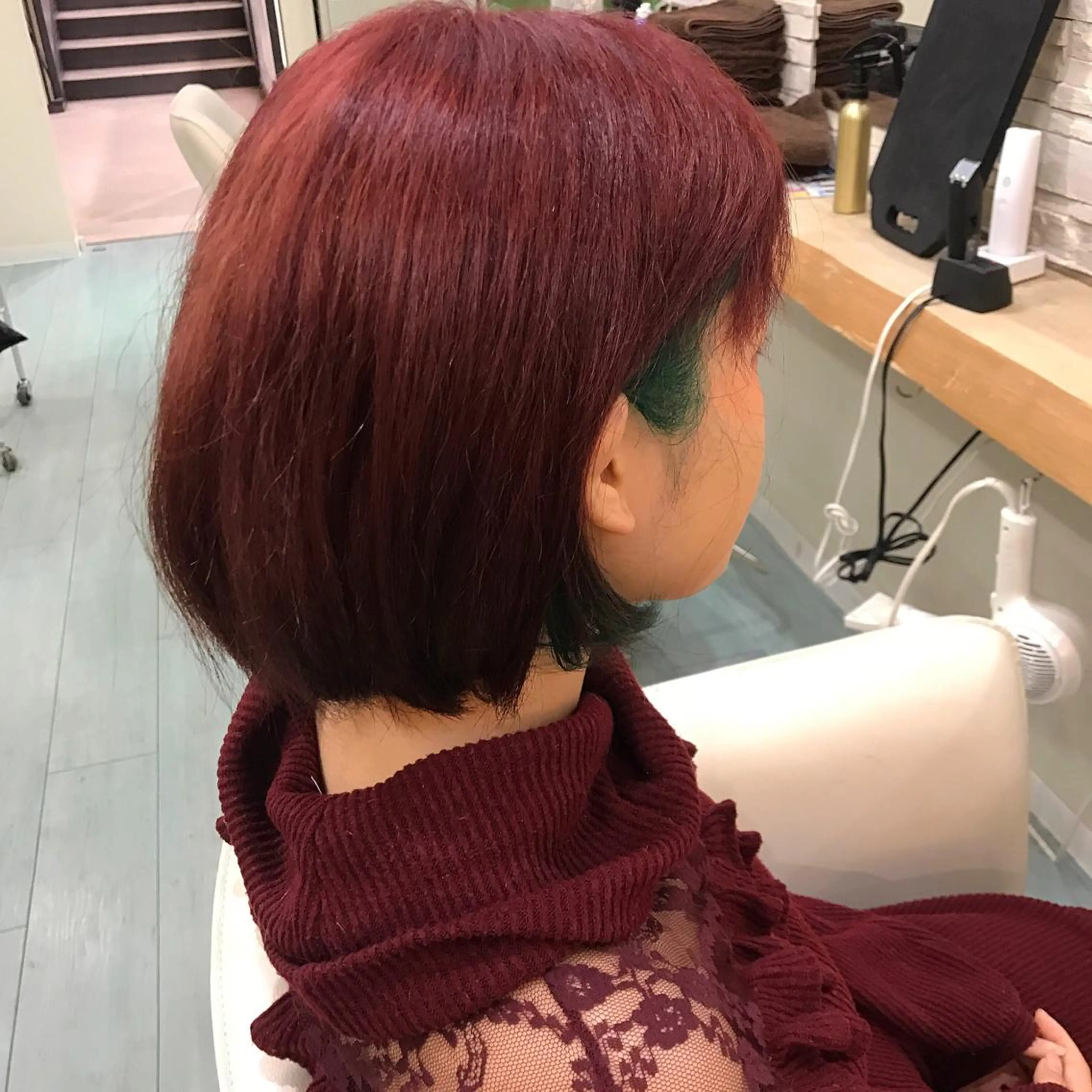 ショート カラー ヘアカラー Blue hair lau所属・中川 仁のヘアスタイル
